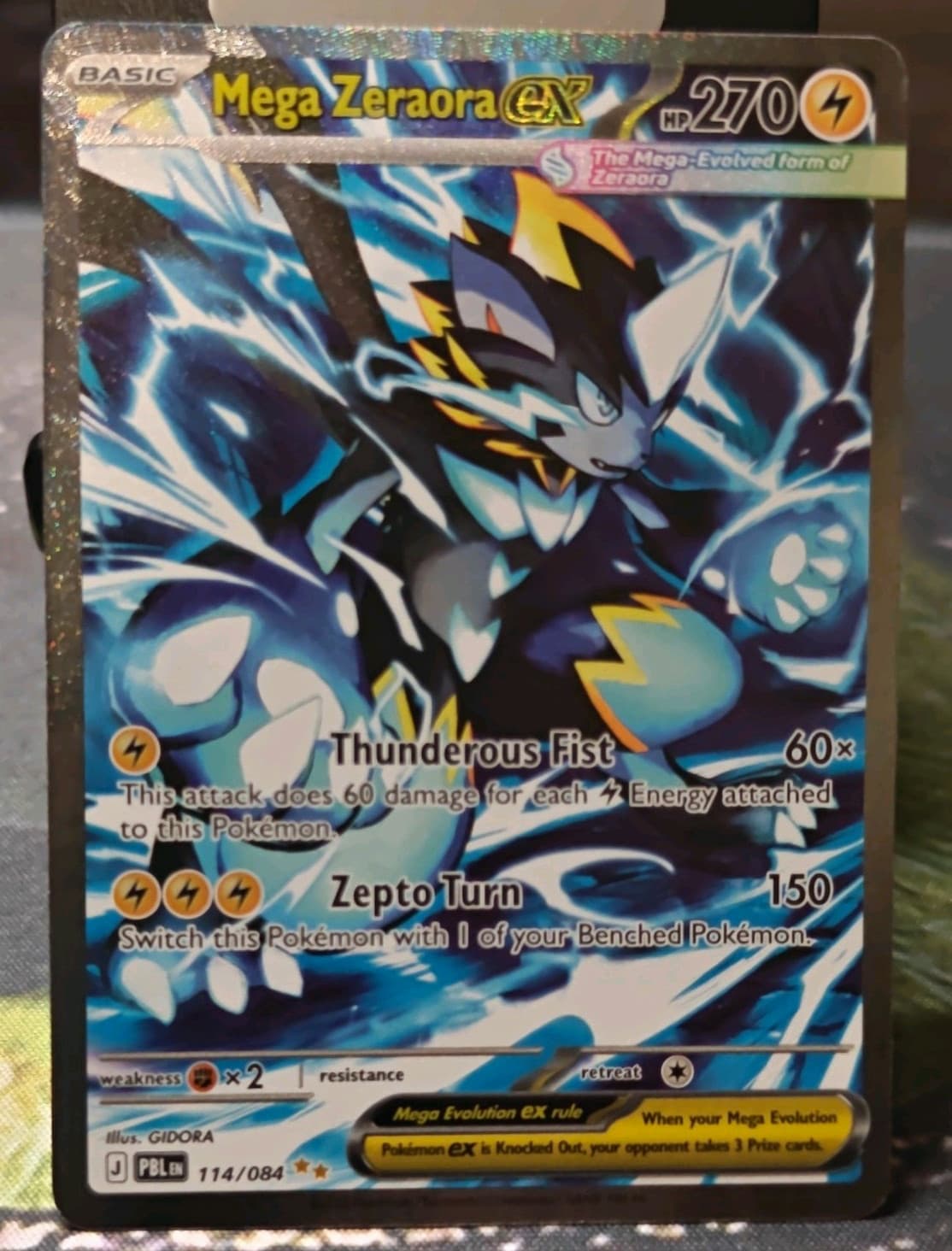 Mega Zeraora EX 114/084 Pitch Black Sir Pokemon TCG