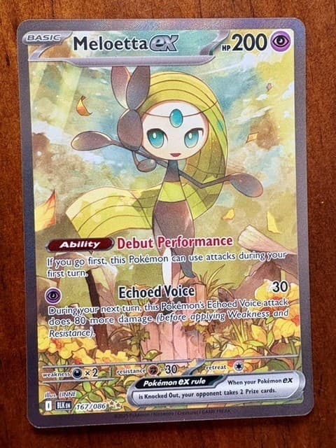 Meloetta ex 167/086 Black Bolt 2025 Pokemon English Special Illustration Rare