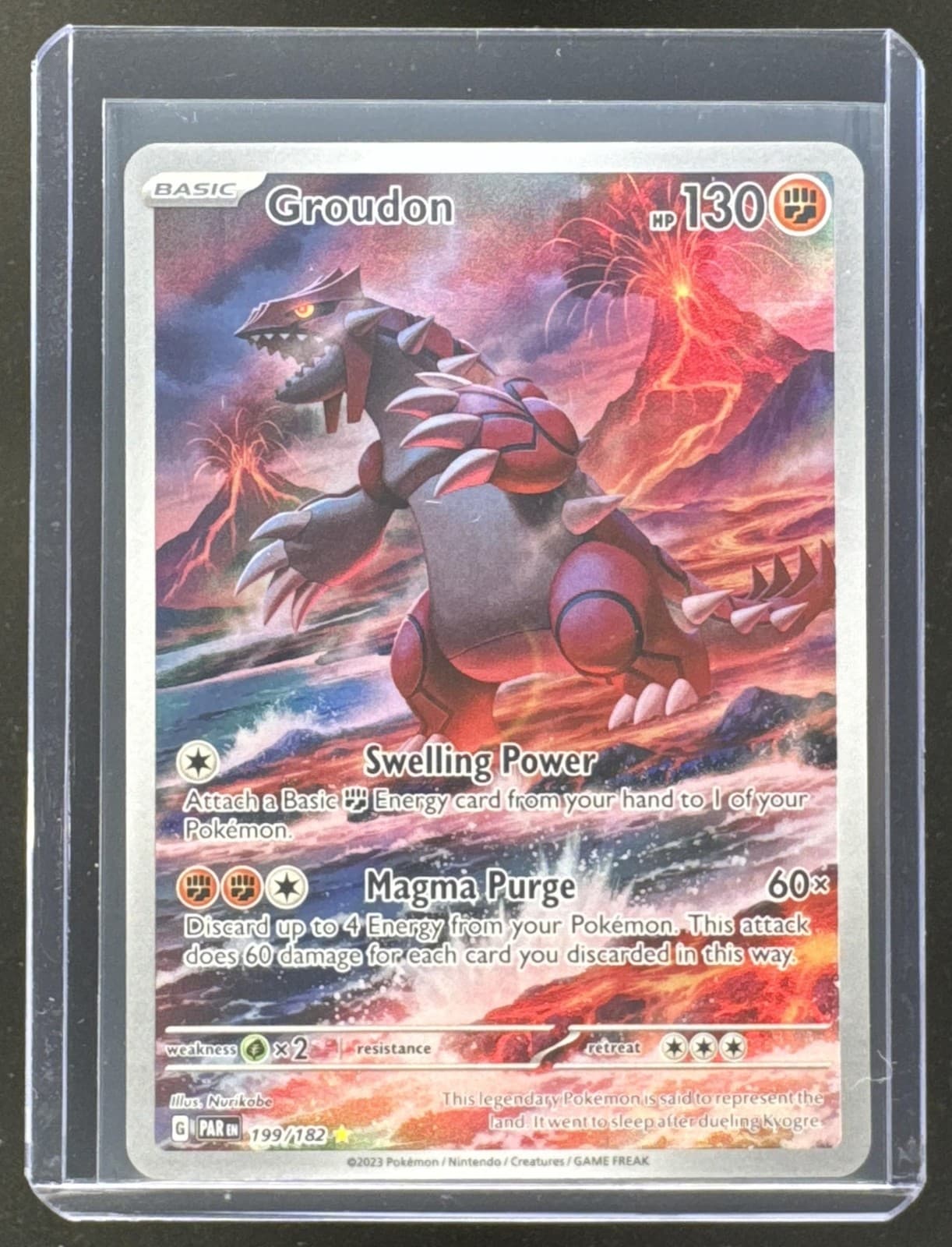 2023 Pokemon Paradox Rift Groudon 199/182 NM PKL