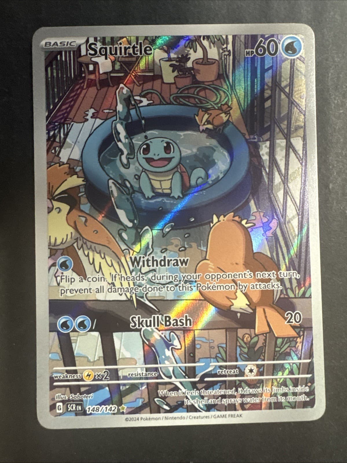 Squirtle Holo Illustration Rare SV07: Stellar Crown 148/142