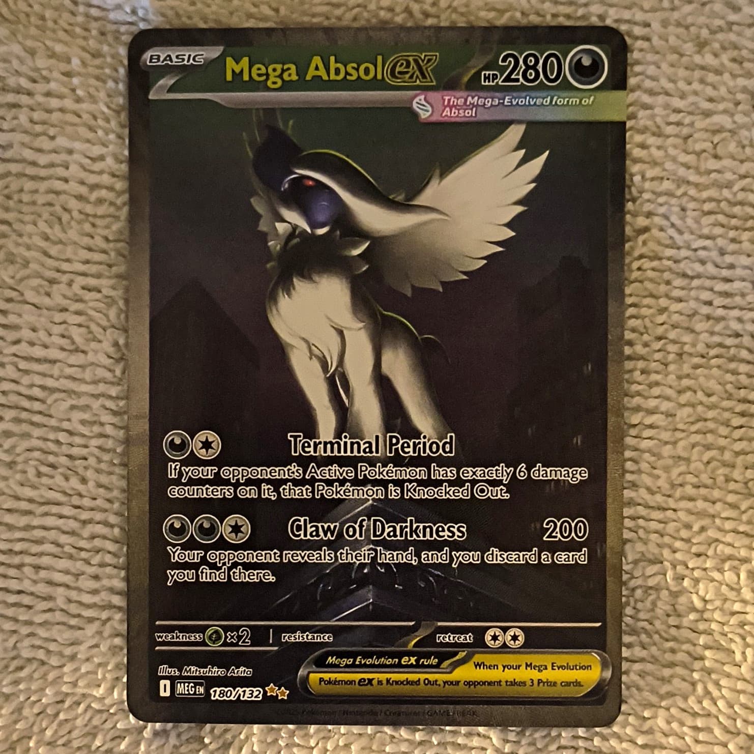 The Pokémon Company Pokemon TCG Evolutions Mega Absol EX 180/132 Secret Rare