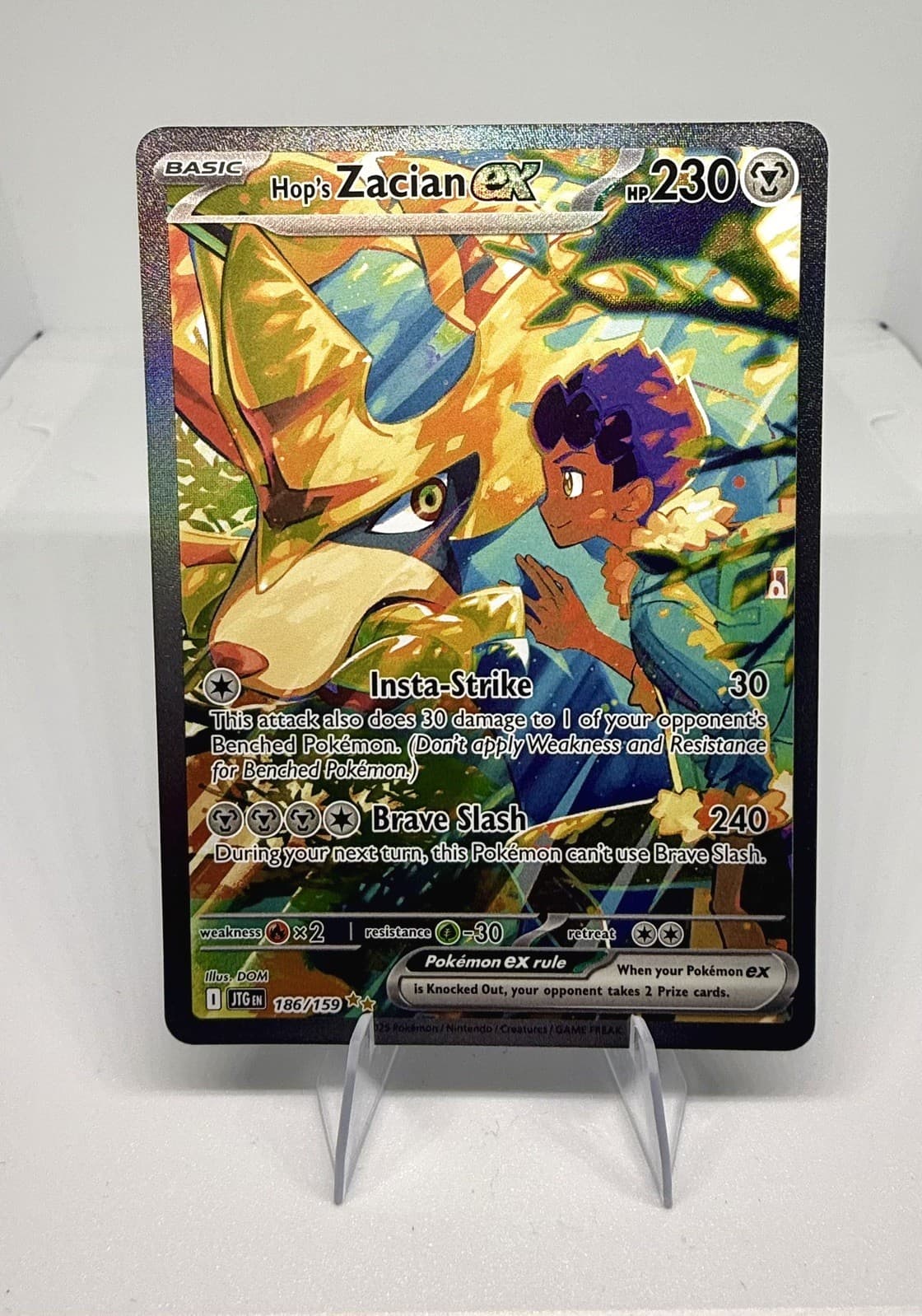 The Pokémon Company Hop's Zacian ex 186/159 Sv09 Journey Together SIR Holo 230