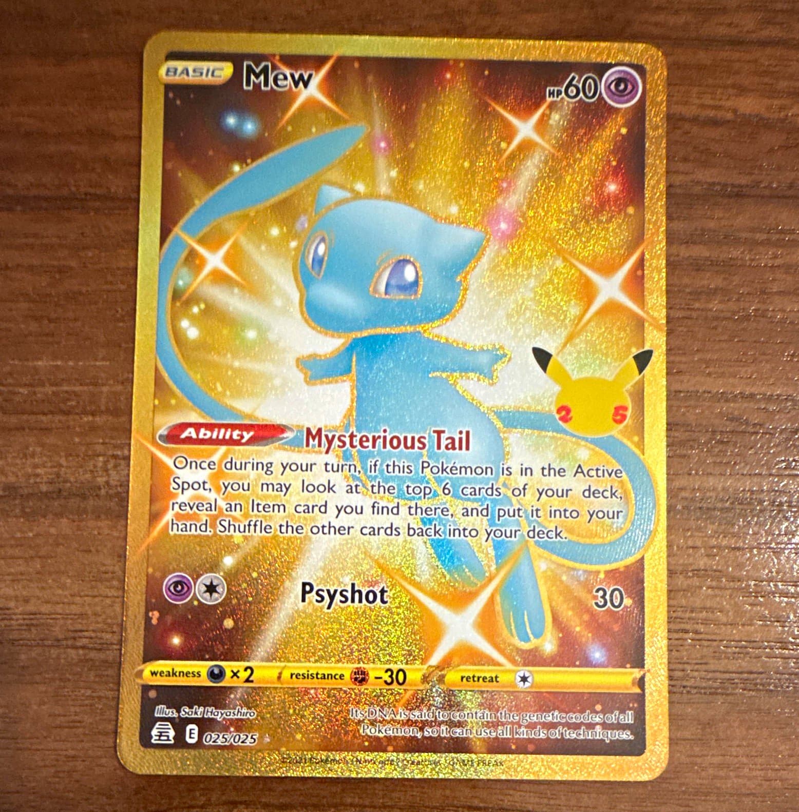 The Pokémon Company Mew Secret Rare Celebrations Holo English 025/025 60 HP