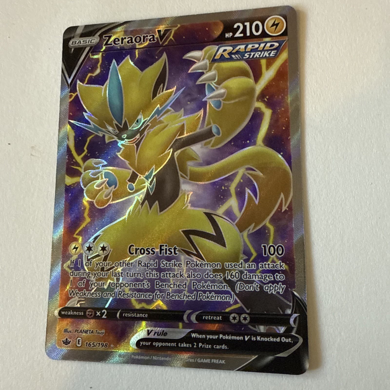 Zeraora V (165/198) [Sword & Shield: Chilling Reign] Near Mint Holofoil 1x