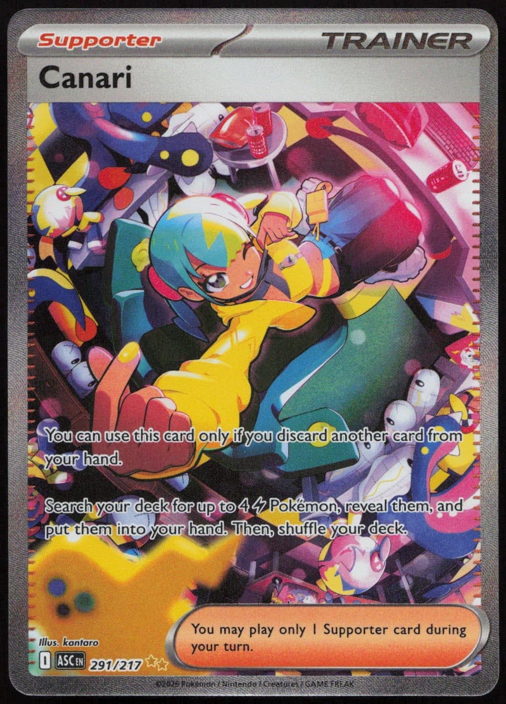 Canari Holofoil NM Special Illustration Rare [ASC - 291/217]