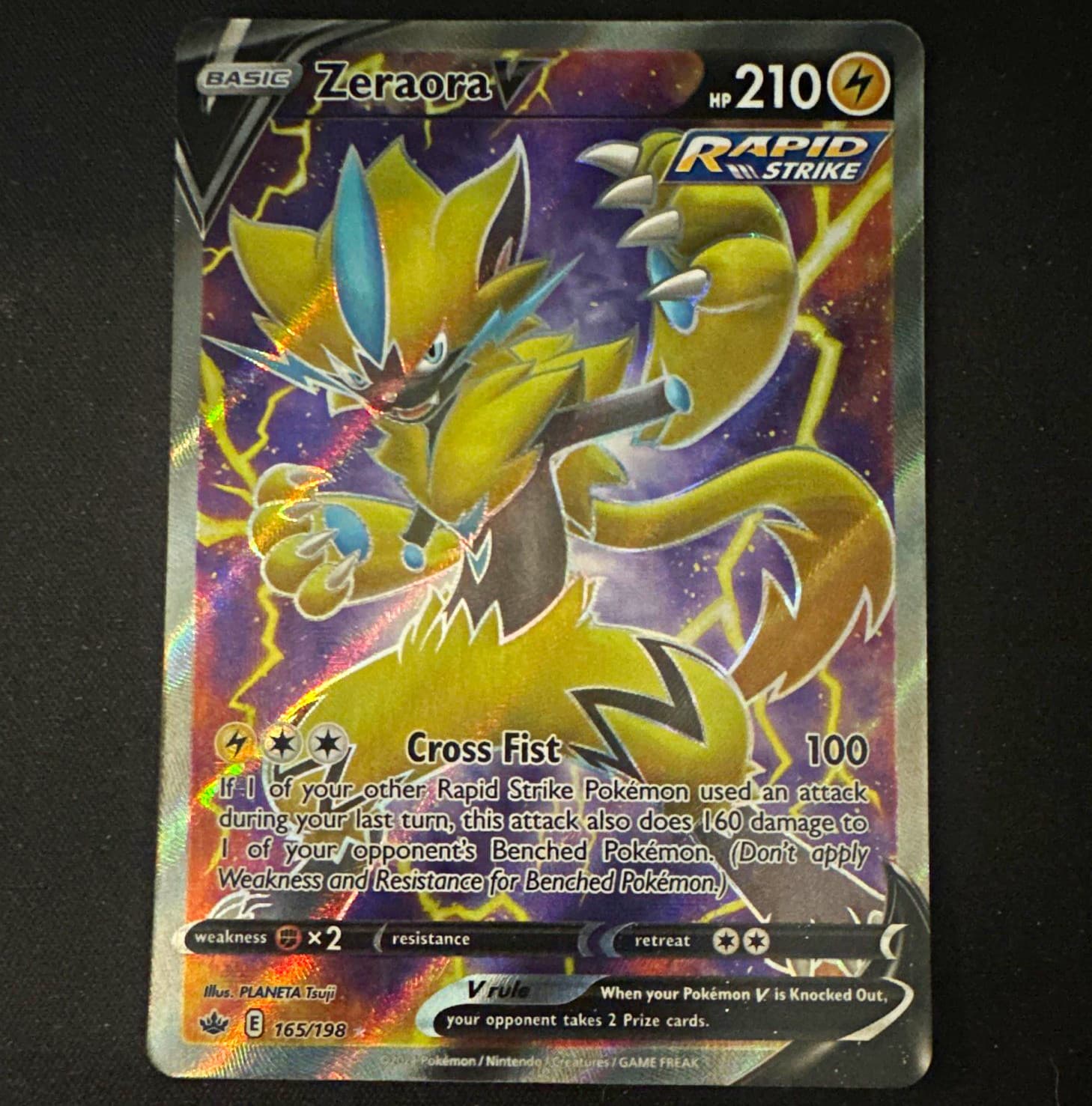 Zeraora V 165/198 Chilling Reign Holo Rapid Strike Ultra Rare Pokémon TCG EN