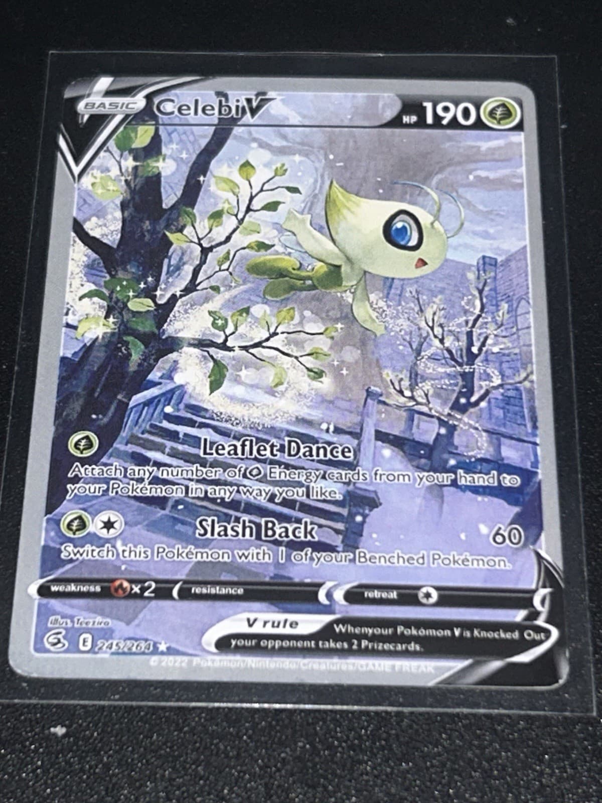 Celebi V (Alternate Full Art) 245/264 Swsh08: Fusion Strike Holo