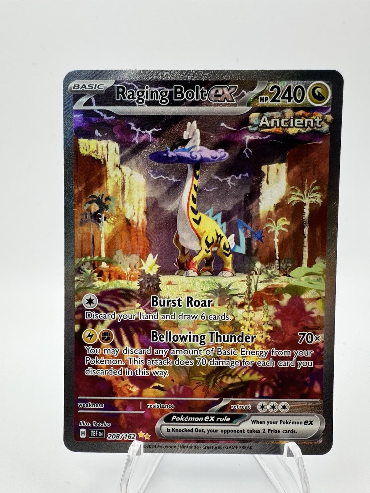 ⚡ Pokémon TCG Raging Bolt ex 208/162 Temporal Forces SIR Full Art Holo NM