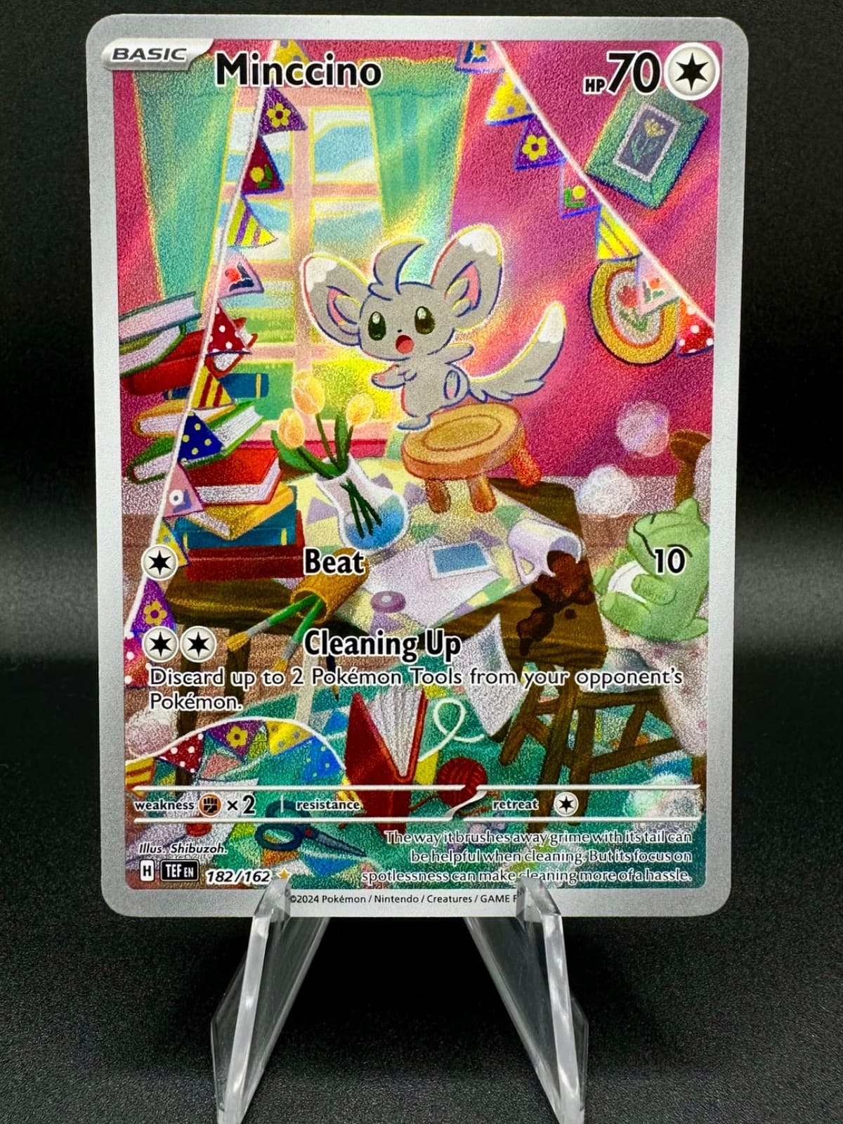 Minccino 182/162 Illustration Rare Near Mint Temporal Forces English Pokemon