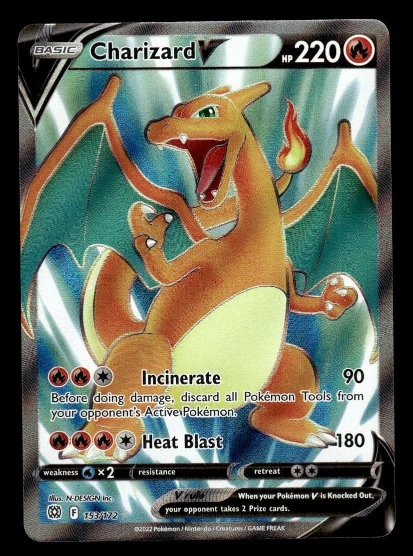 SWSH09: Brilliant Stars #153/172 Charizard V (Full Art) Ultra Rare,Holo