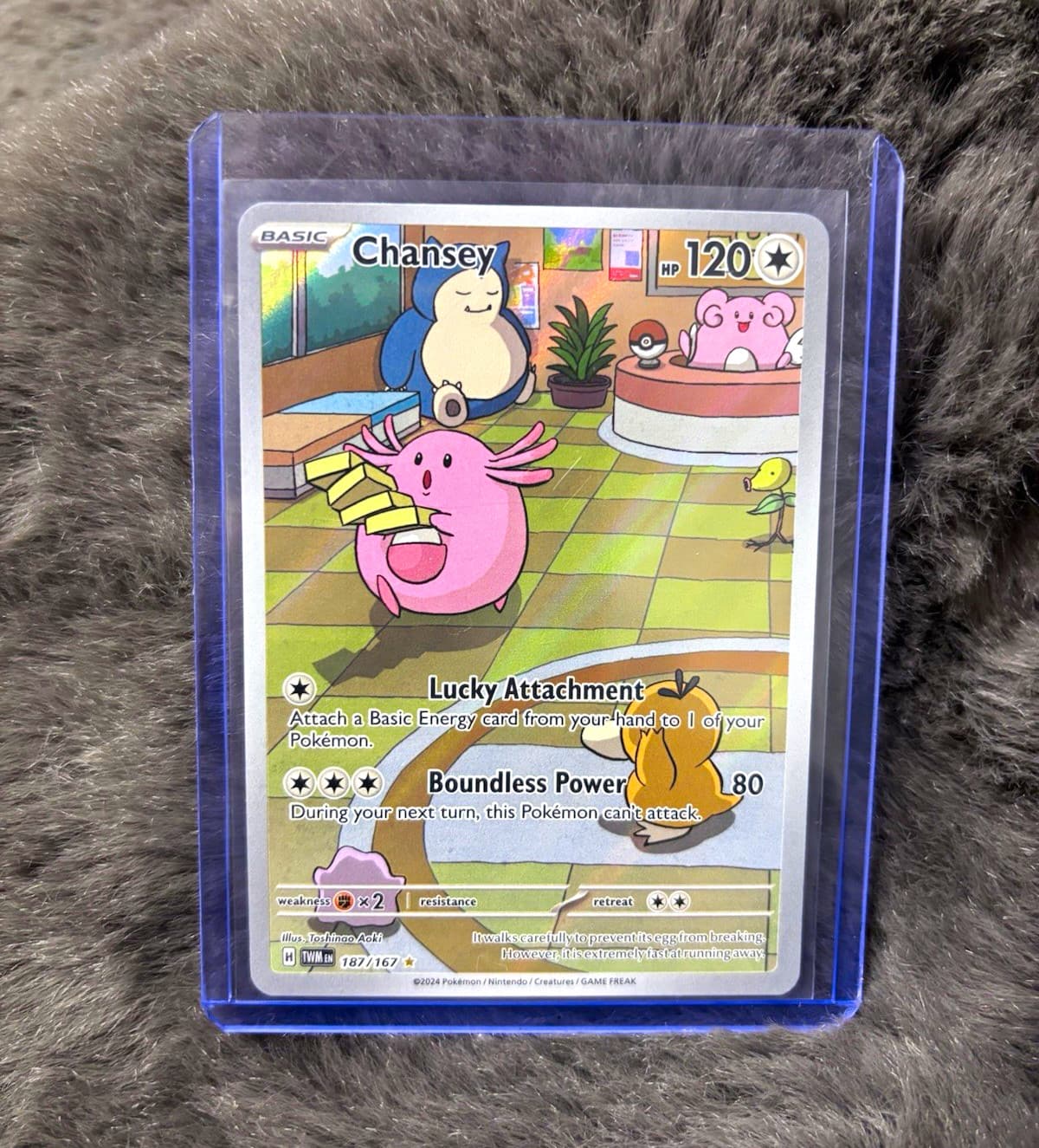 Pokemon Chansey 187/167 Twilight Masquerade Illustration Rare Holo English 2024