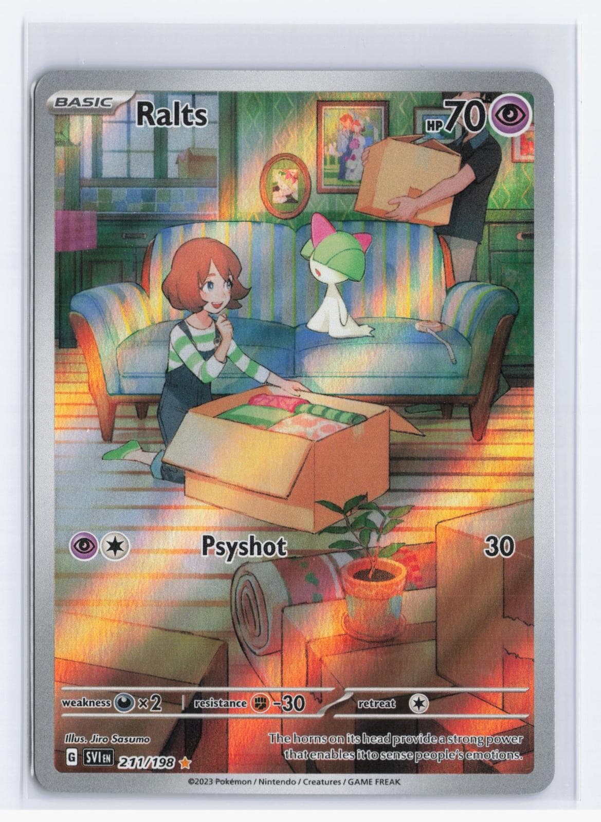 Ralts 211/198 Illustration Rare Scarlet & Violet Pokemon Holo Near Mint