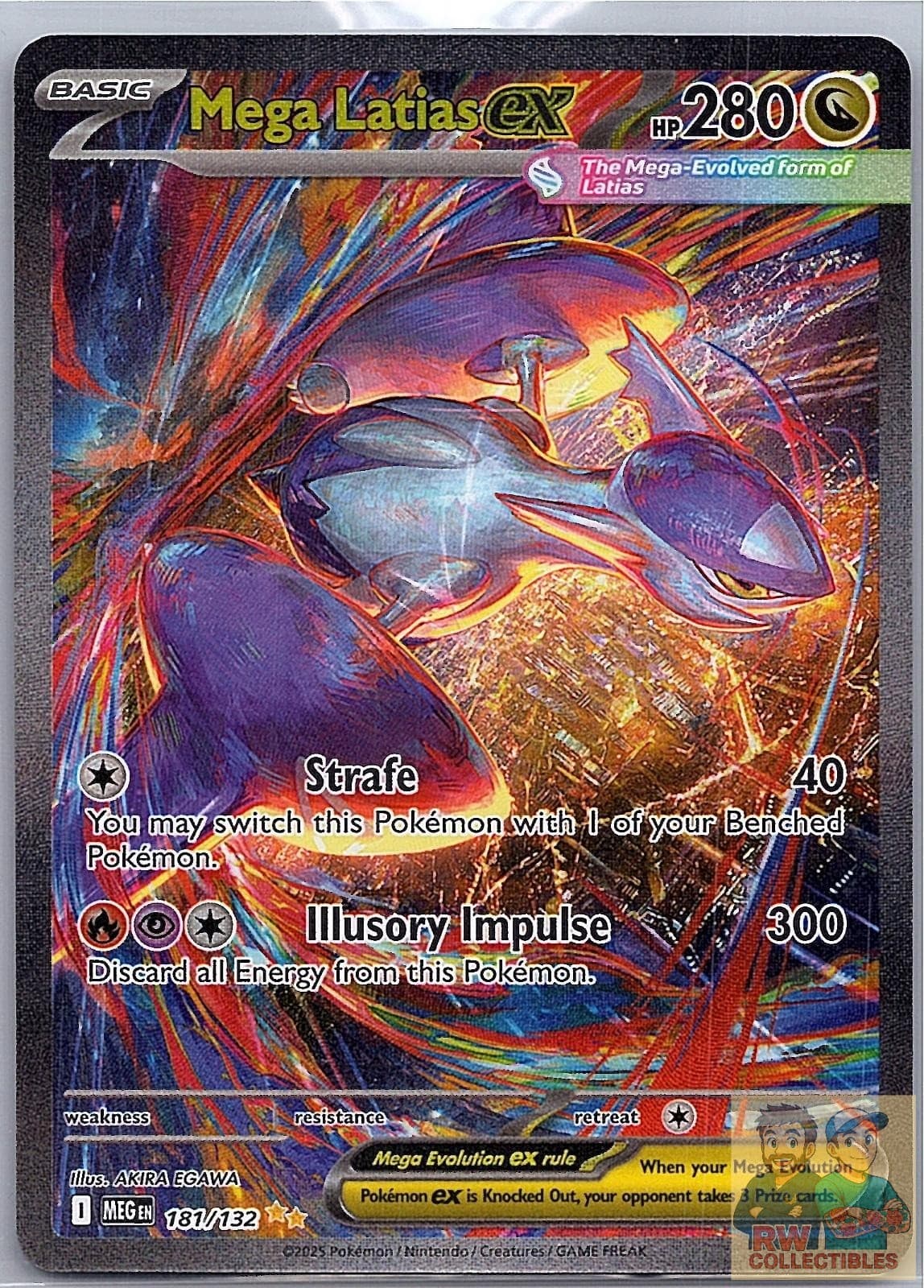 Mega Latias ex 181/132 Special Illustration Rare Mega Evolution Pokemon Holo NM