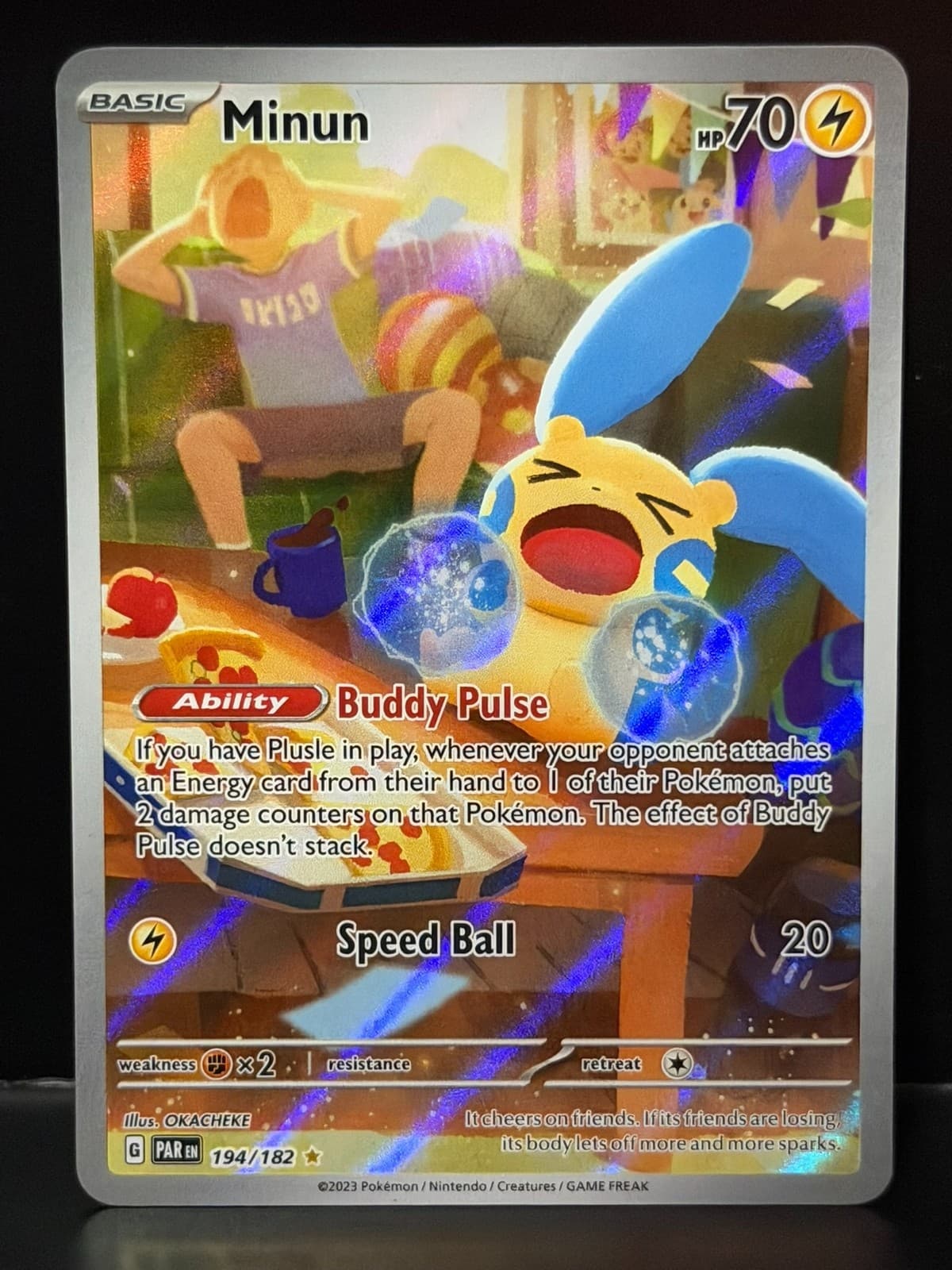 Minun - 194/182 Holo SV04: Paradox Rift NM