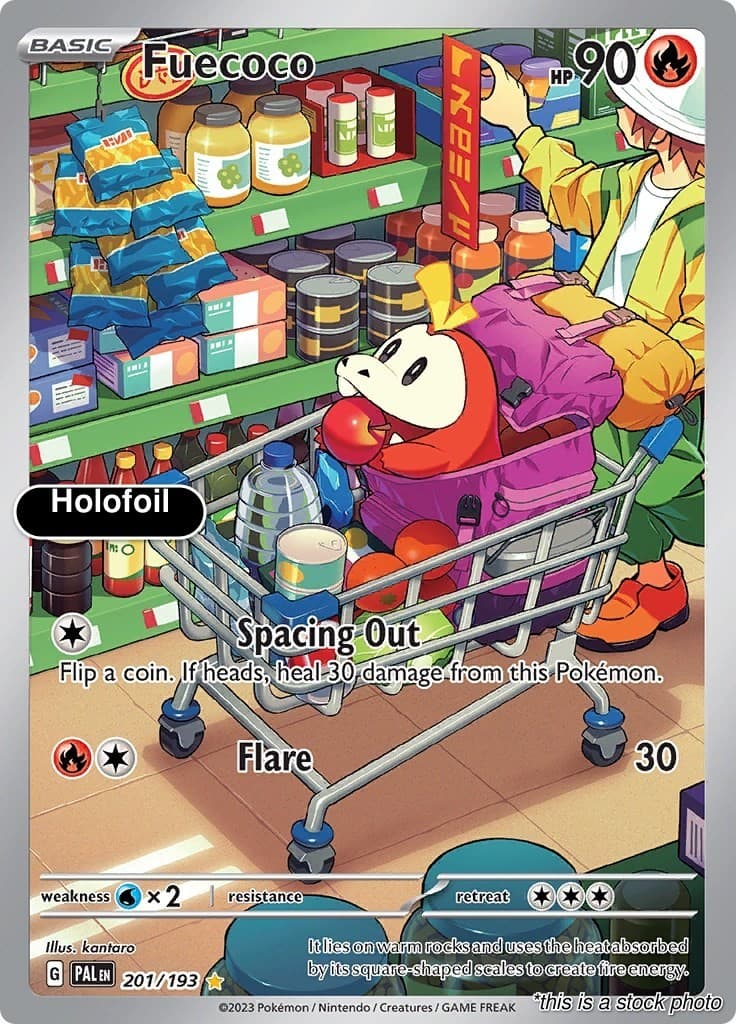 Fuecoco Holofoil Illustration Rare PAL 201/193 NM