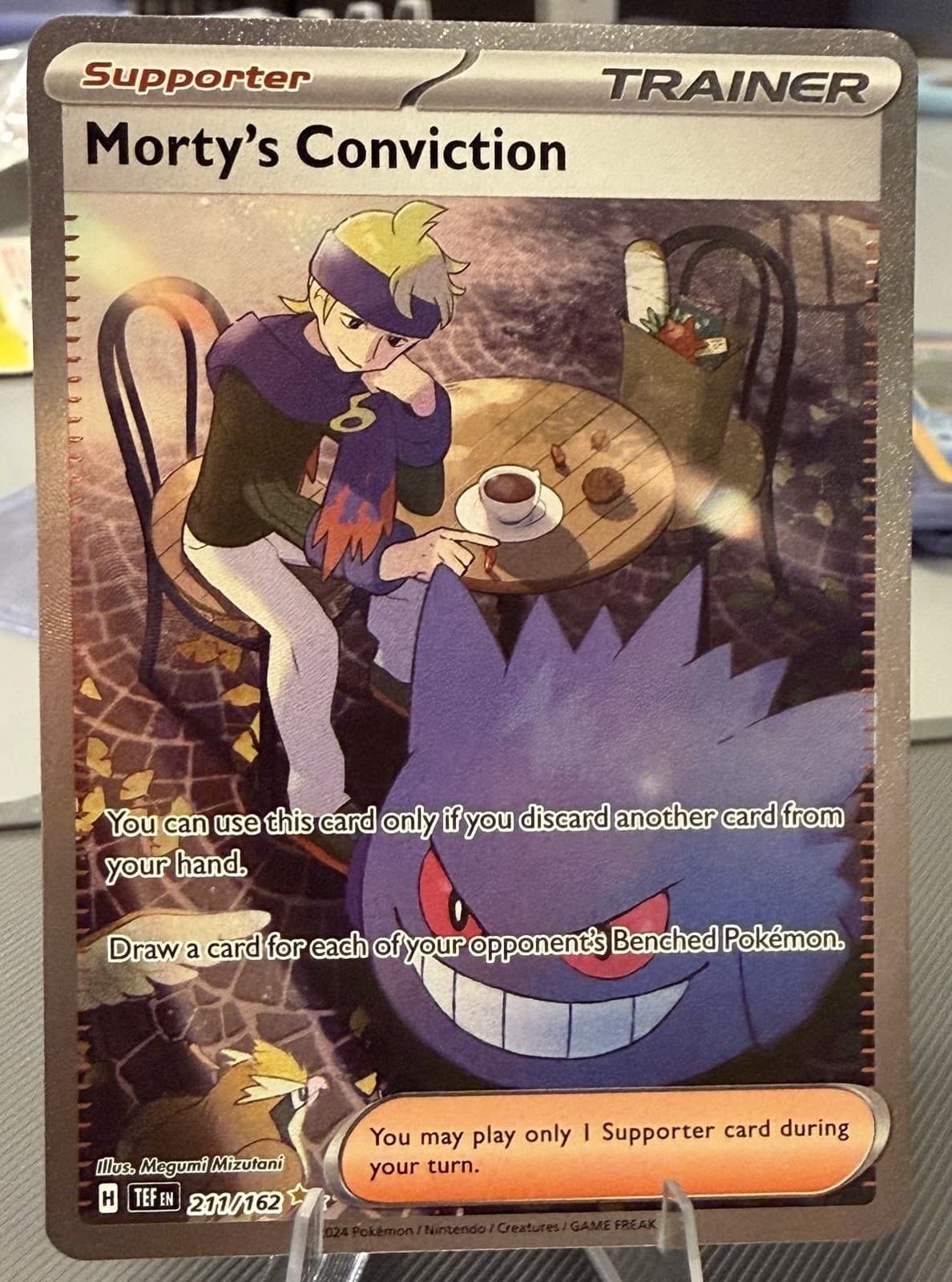 Pokemon Morty's Conviction 211/162 Special Illustration Rare Full Art Holo
