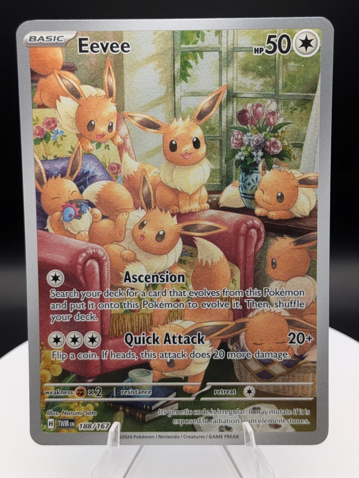 Pokemon TCG: Twilight Masquerade: (188/167) Eevee Illustration Rare (NM)