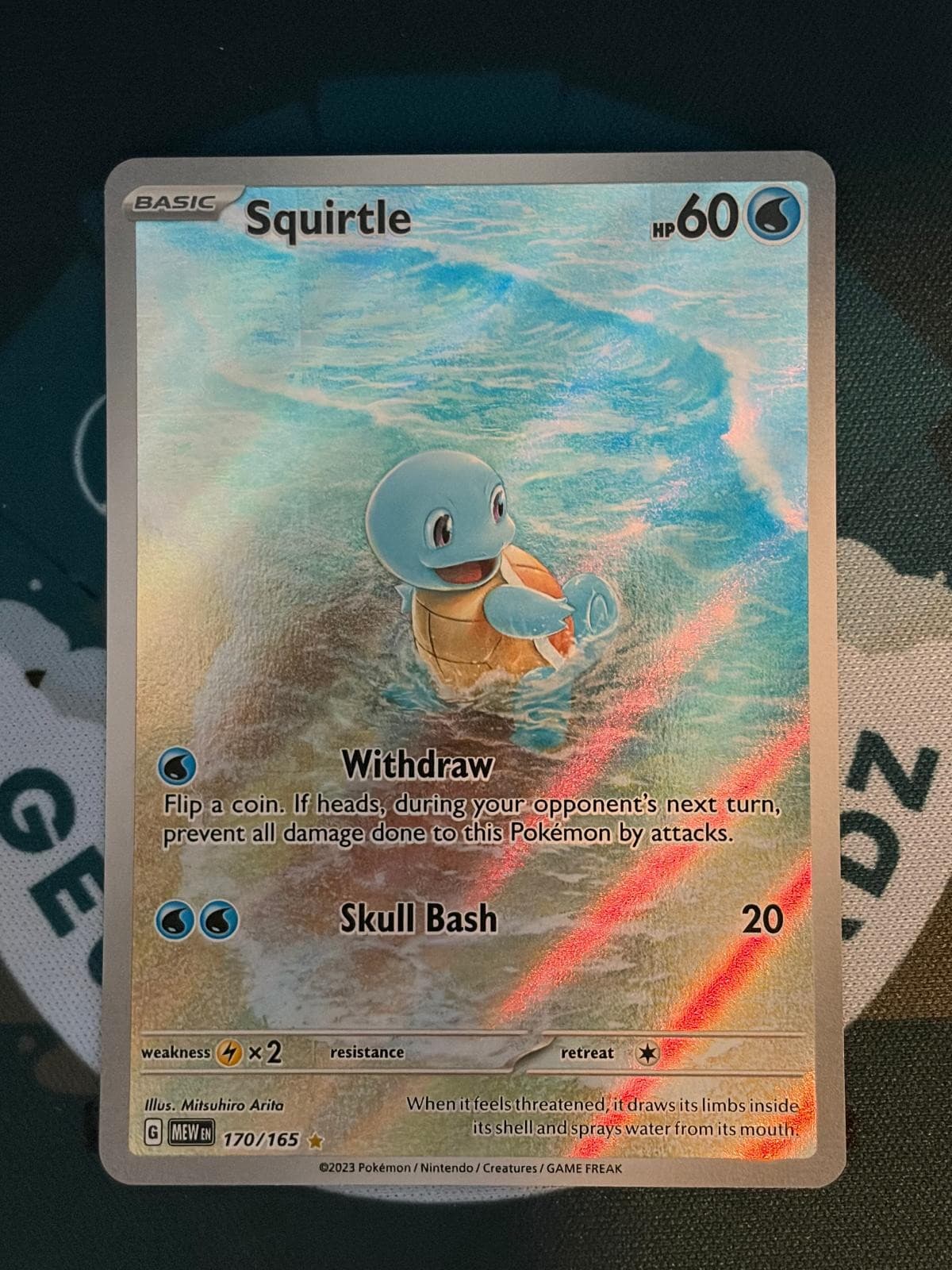 Pokemon TCG Squirtle 170/165 Holo Illustration Rare 151 NM