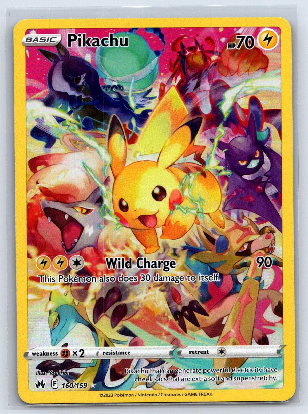 Pikachu 160/159 Secret Rare Crown Zenith Pokemon Holo Near Mint
