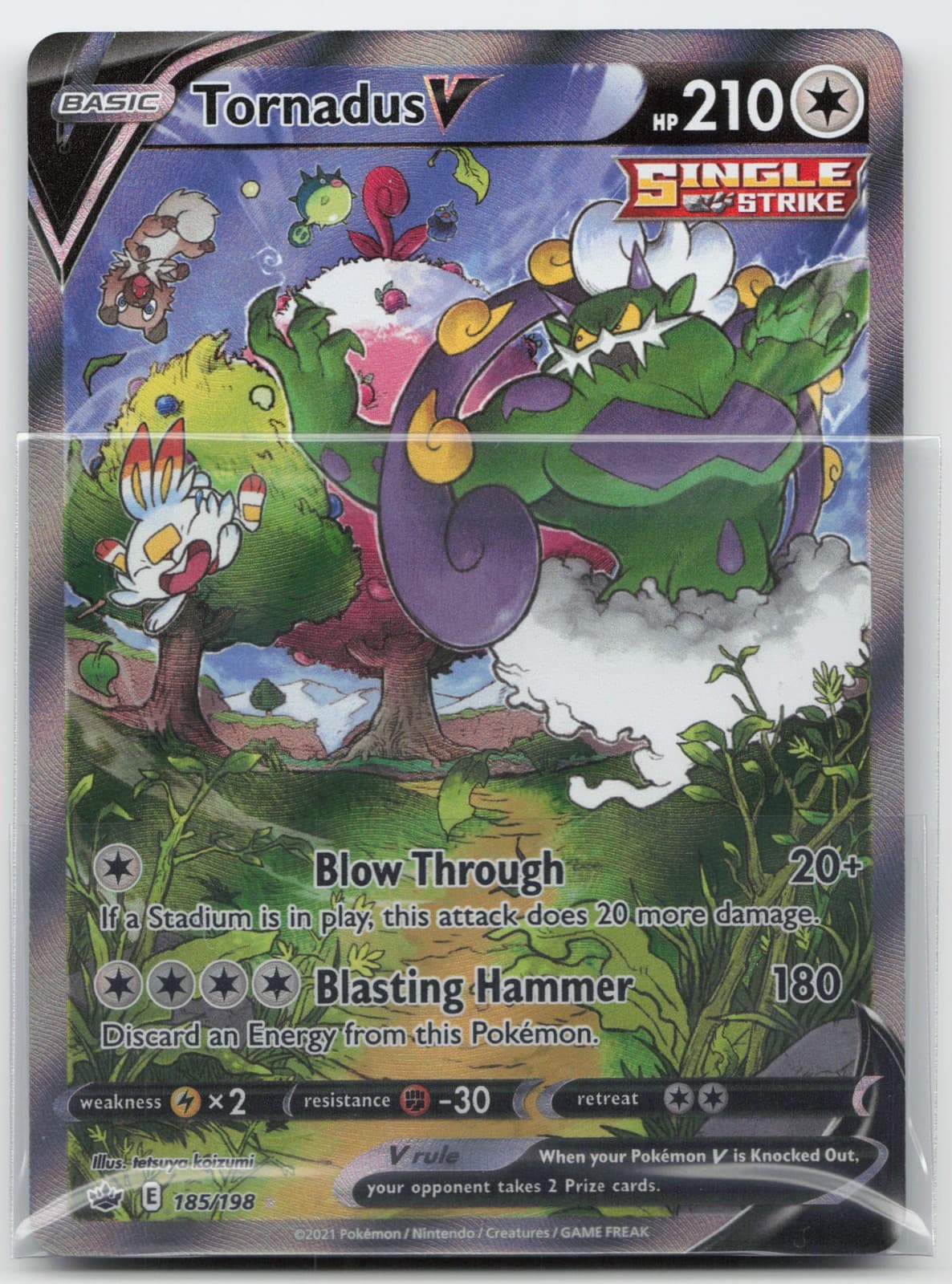 Chilling Reign Tornadus V 185/198 Ultra Rare Pokemon NM tetsuya koizumi