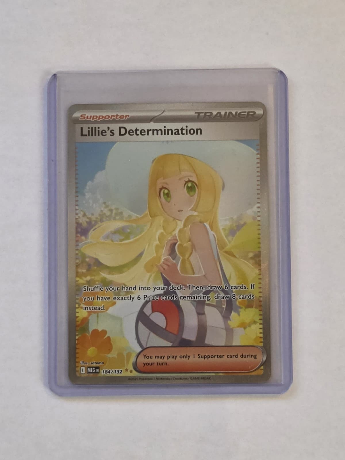 Lillie's Determination 184/132 Mega Evolution Pokemon Holo NM