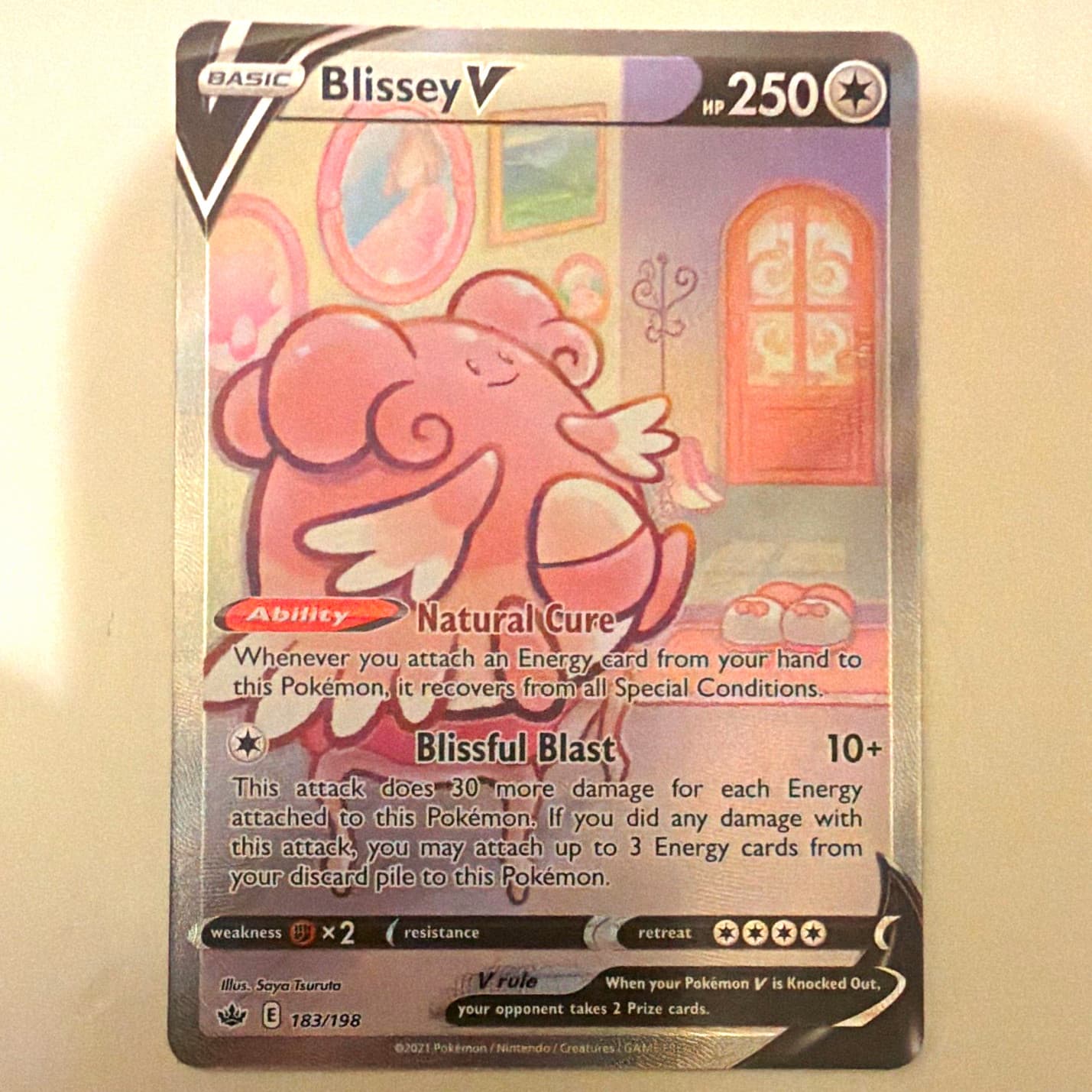 The Pokémon Company Blissey V 183/198 SWSH06 Chilling Reign FA Holo UR Eng