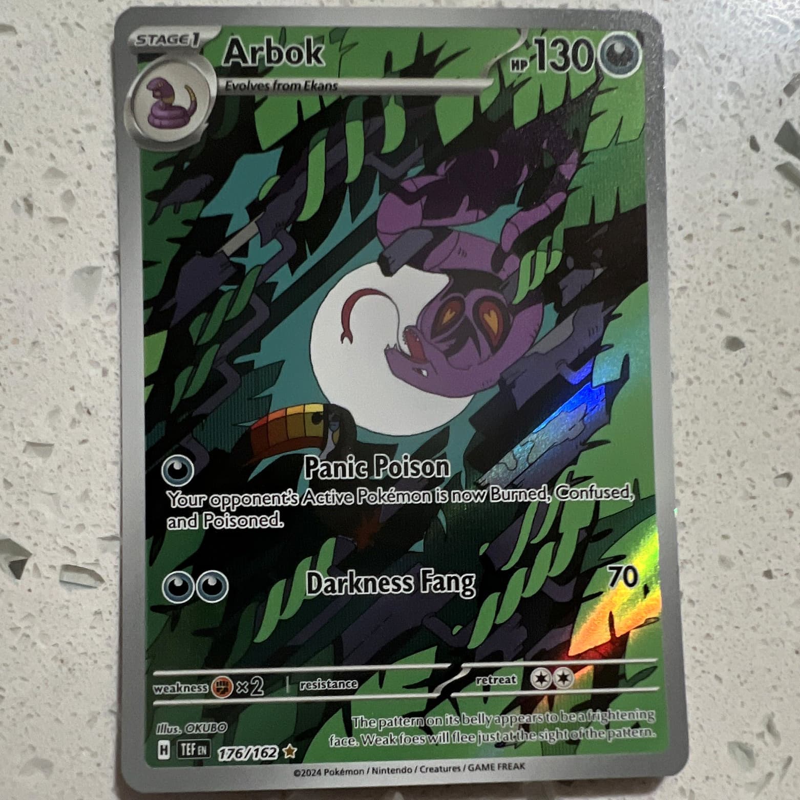 Arbok 176/162 SV05 Temporal Forces Illustration Rare Holo Full Art ENG 2024