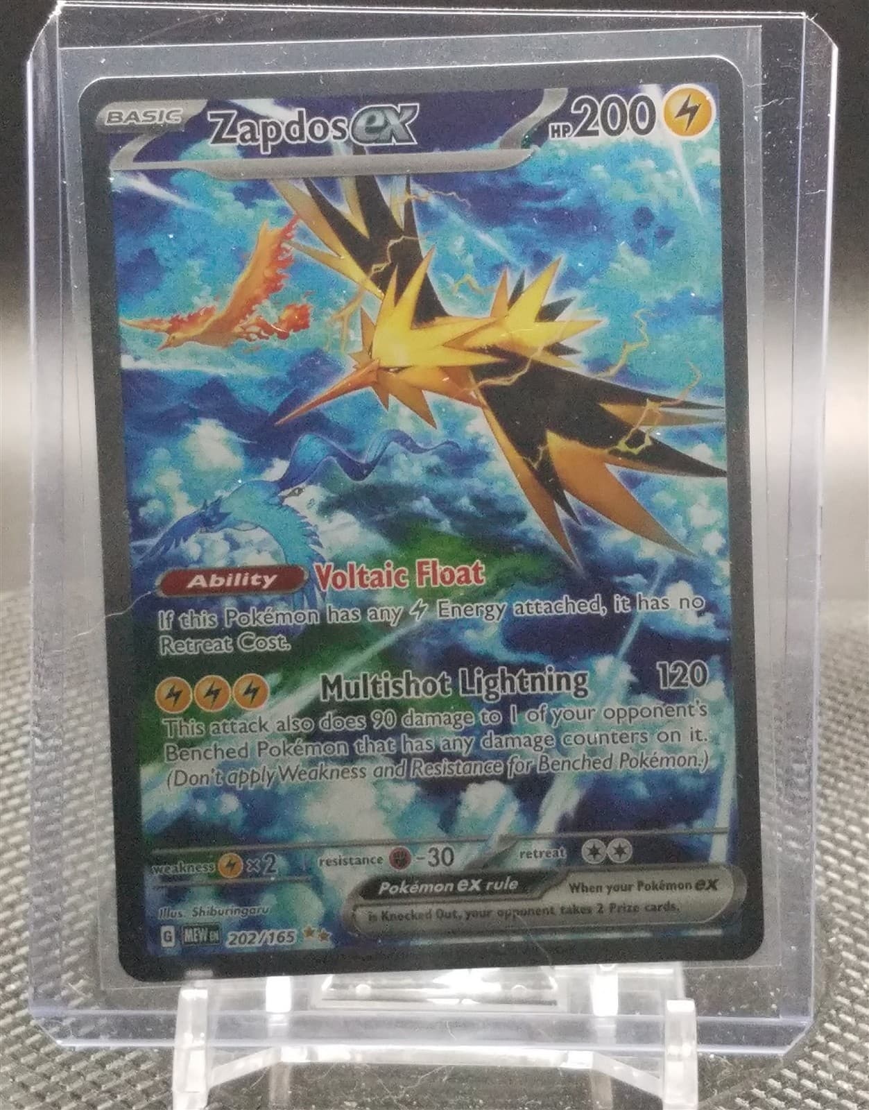 Pokemon Scarlet & Violet Zapdos EX 202/165 Full Art Special Illustration