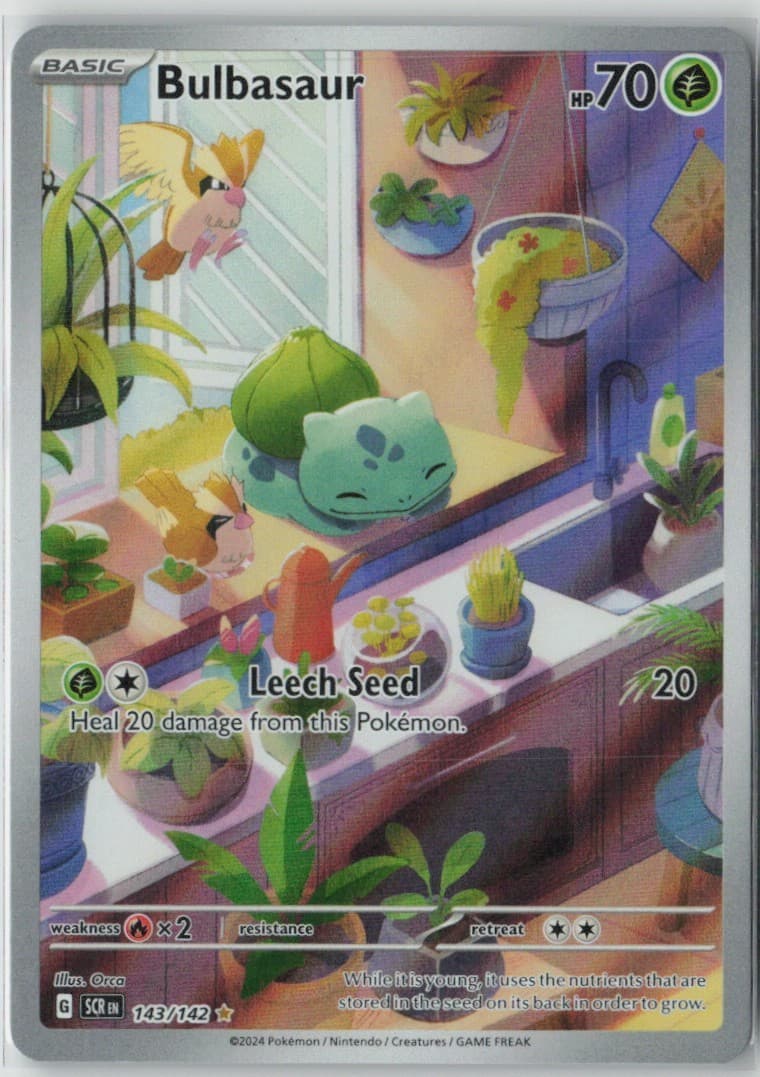 The Pokémon Company Bulbasaur 143/142 Sv07 Stellar Crown Illus Rare Holo ENG