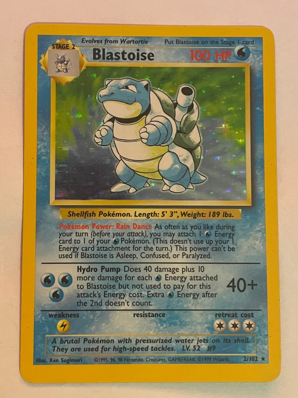 Blastoise 002/102 Base Set Holo