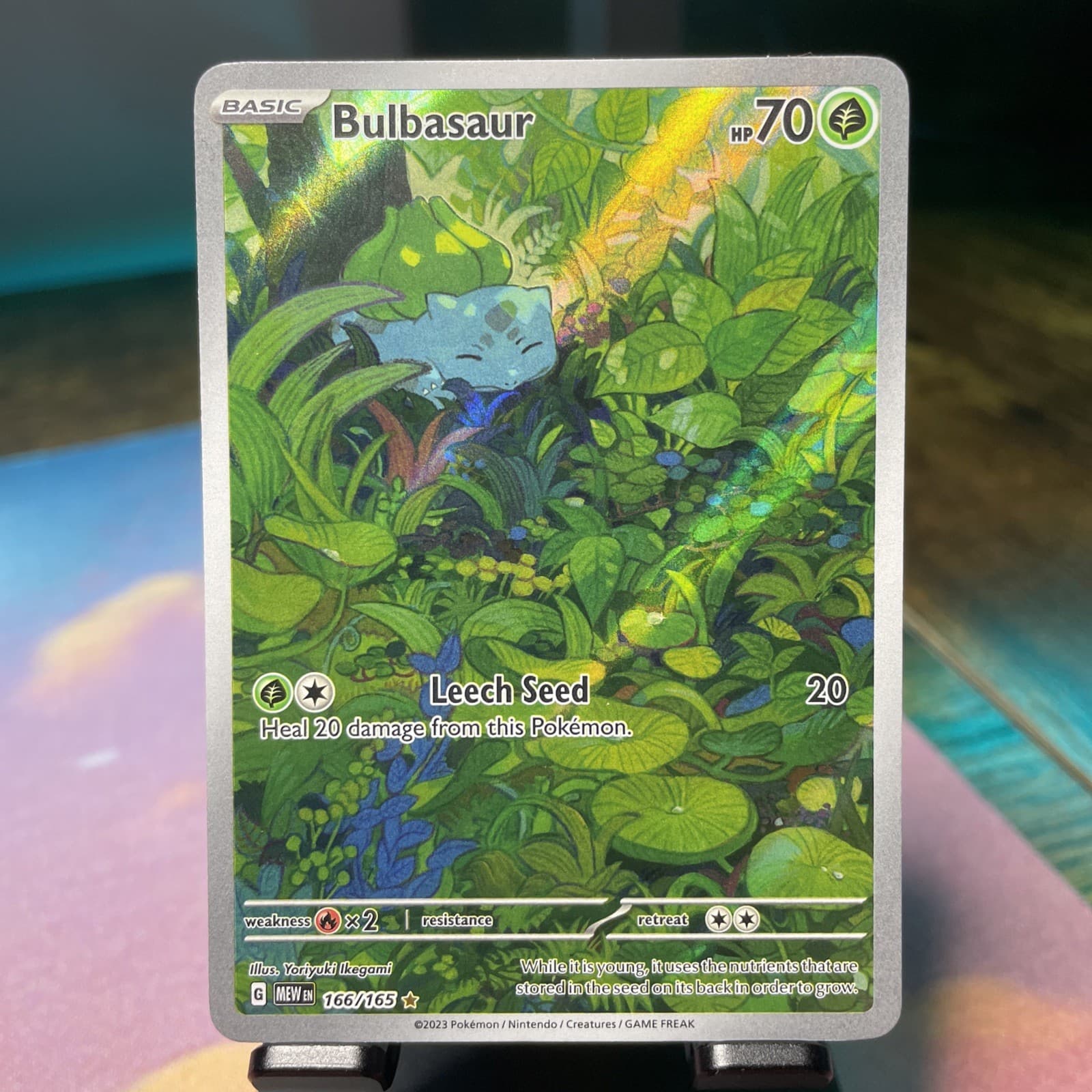 Bulbasaur 166/165 Illustration Rare Scarlet & Violet 151 Pokémon TCG