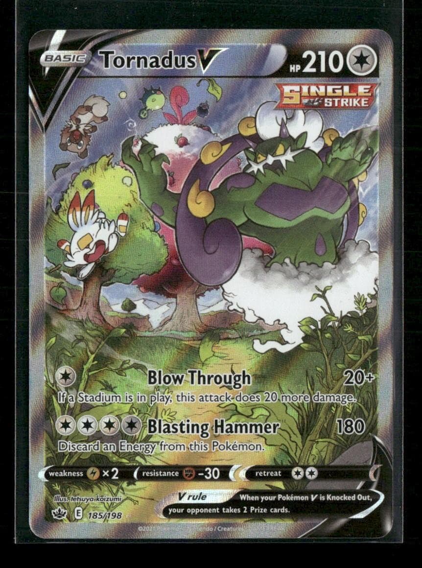 SWSH06: Chilling Reign Tornadus V (Alternate Full Art) #185/198