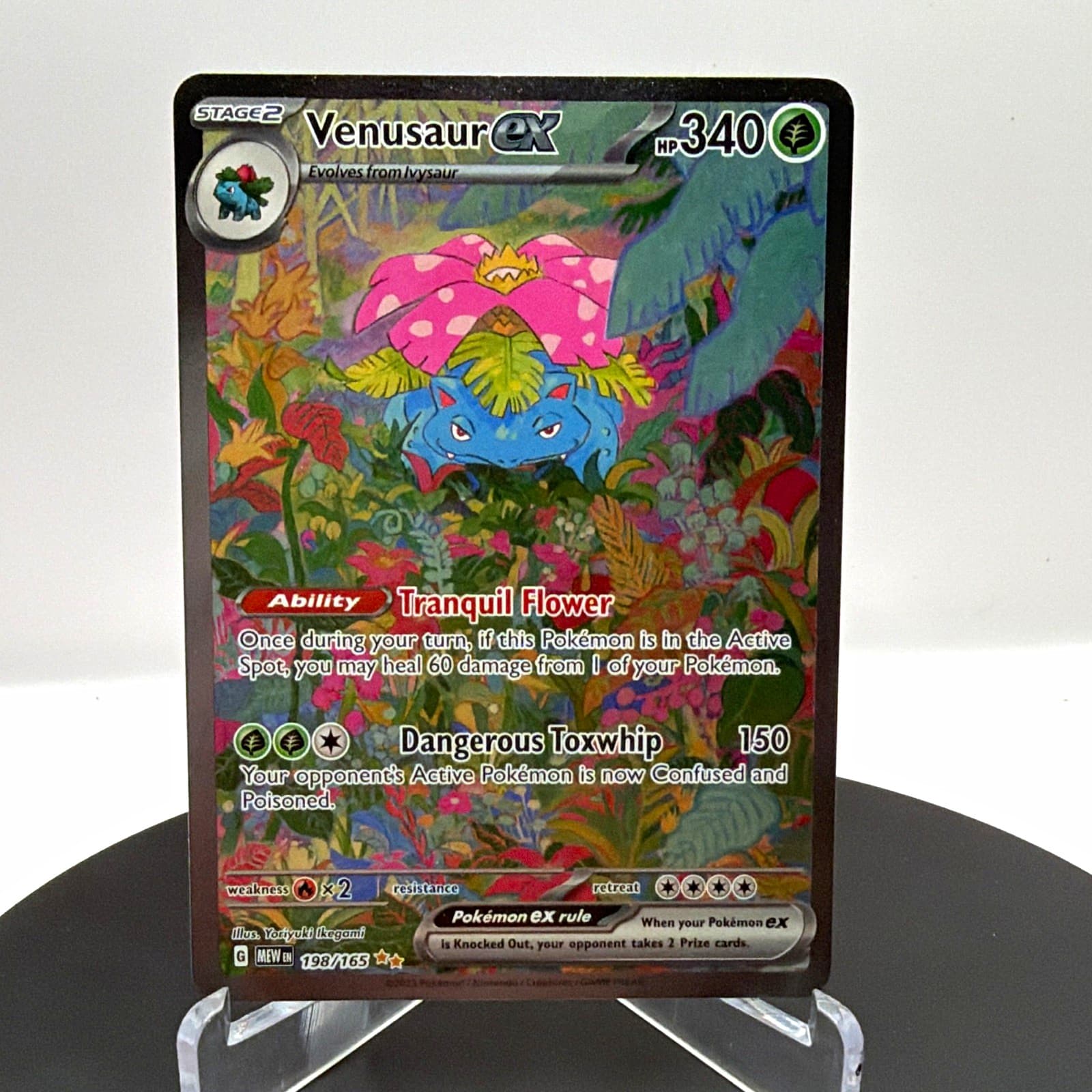 The Pokémon Company Venusaur ex 198/165 SV 151 Ultra Rare Full Art Holo EN 340HP