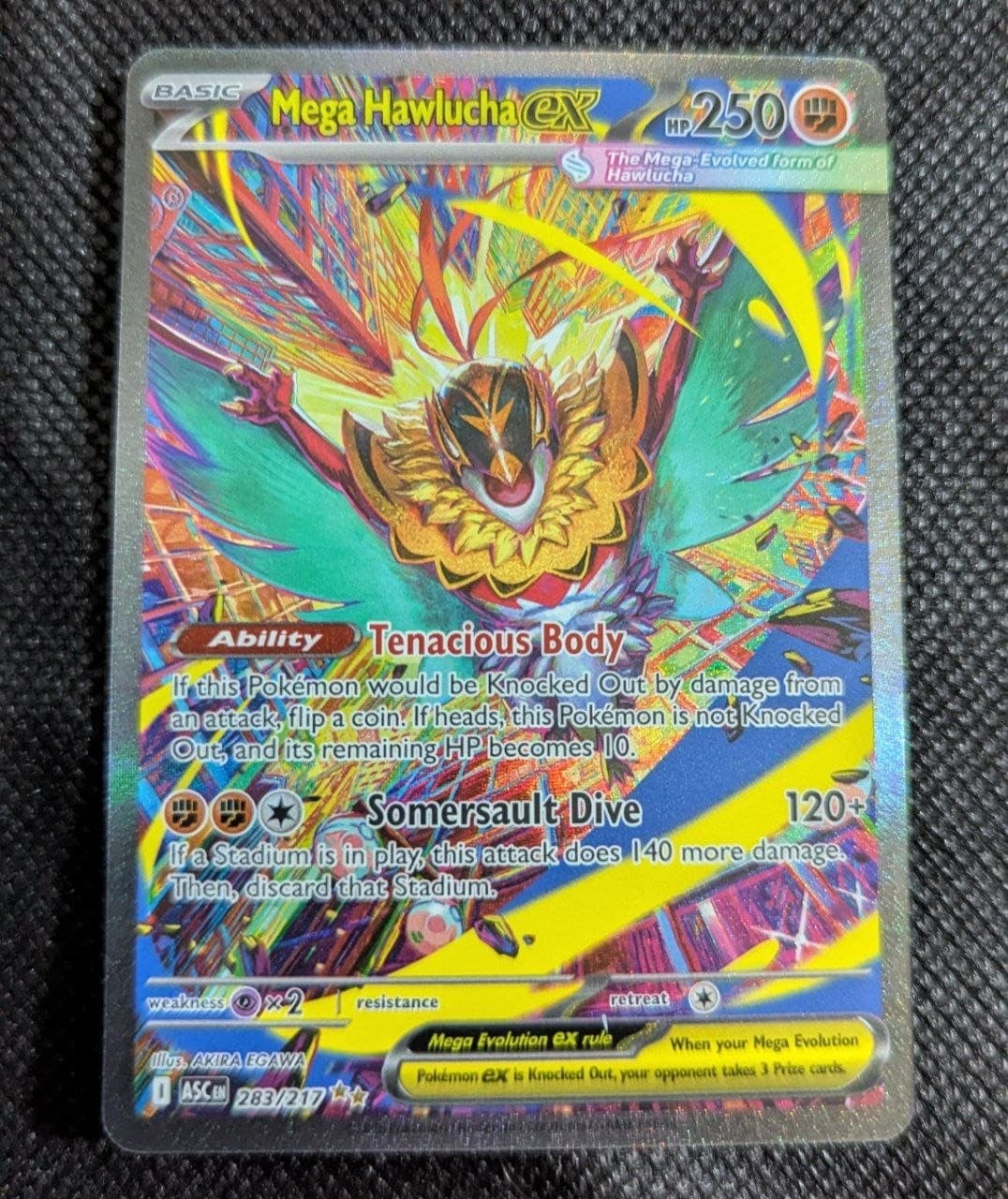Mega Hawlucha ex 283/217 Special Illustration Rare Ascended Heroes Pokemon #283