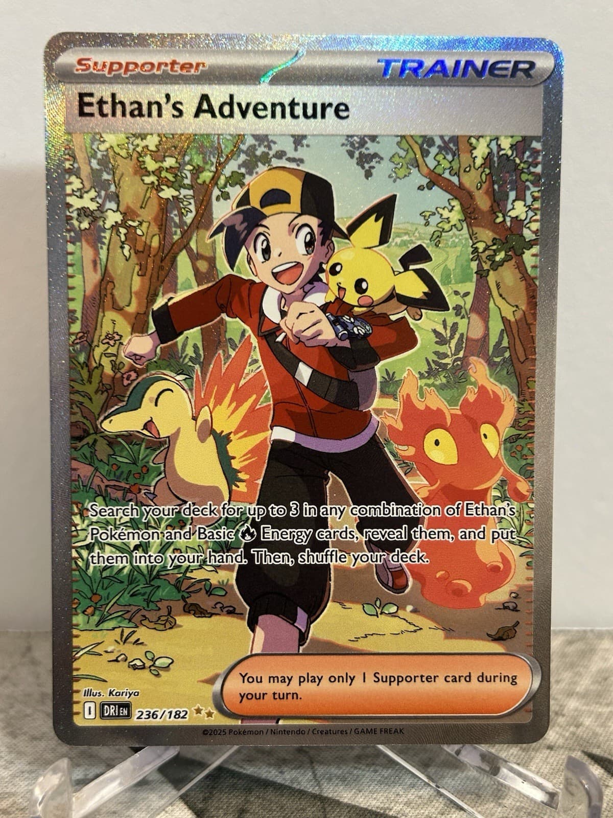 Ethan's Adventure 236/182 Destined Rivals Special Illustration Rare Pokemon NM
