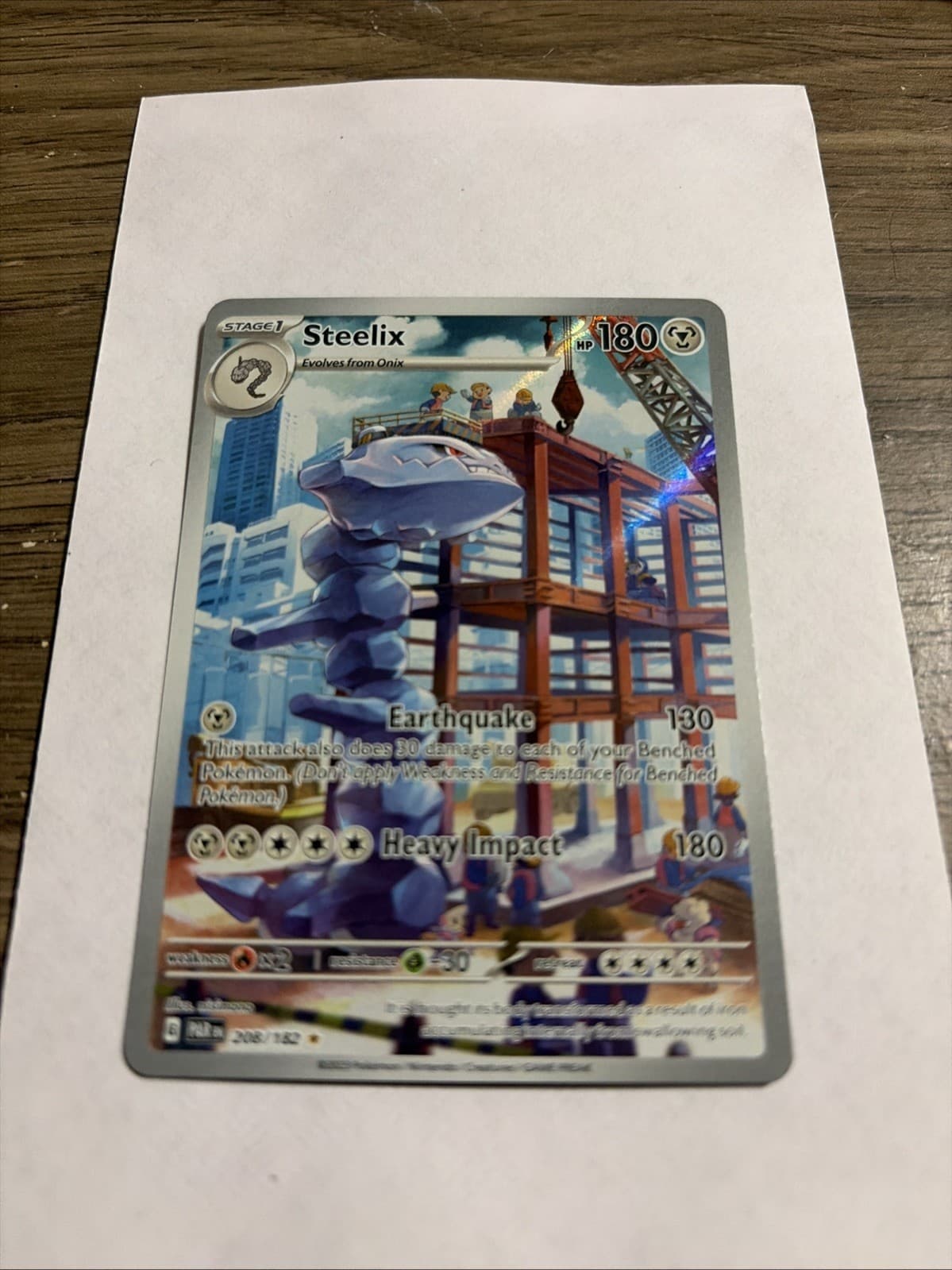 2023 Pokemon SV Paradox Rift Steelix #208/182