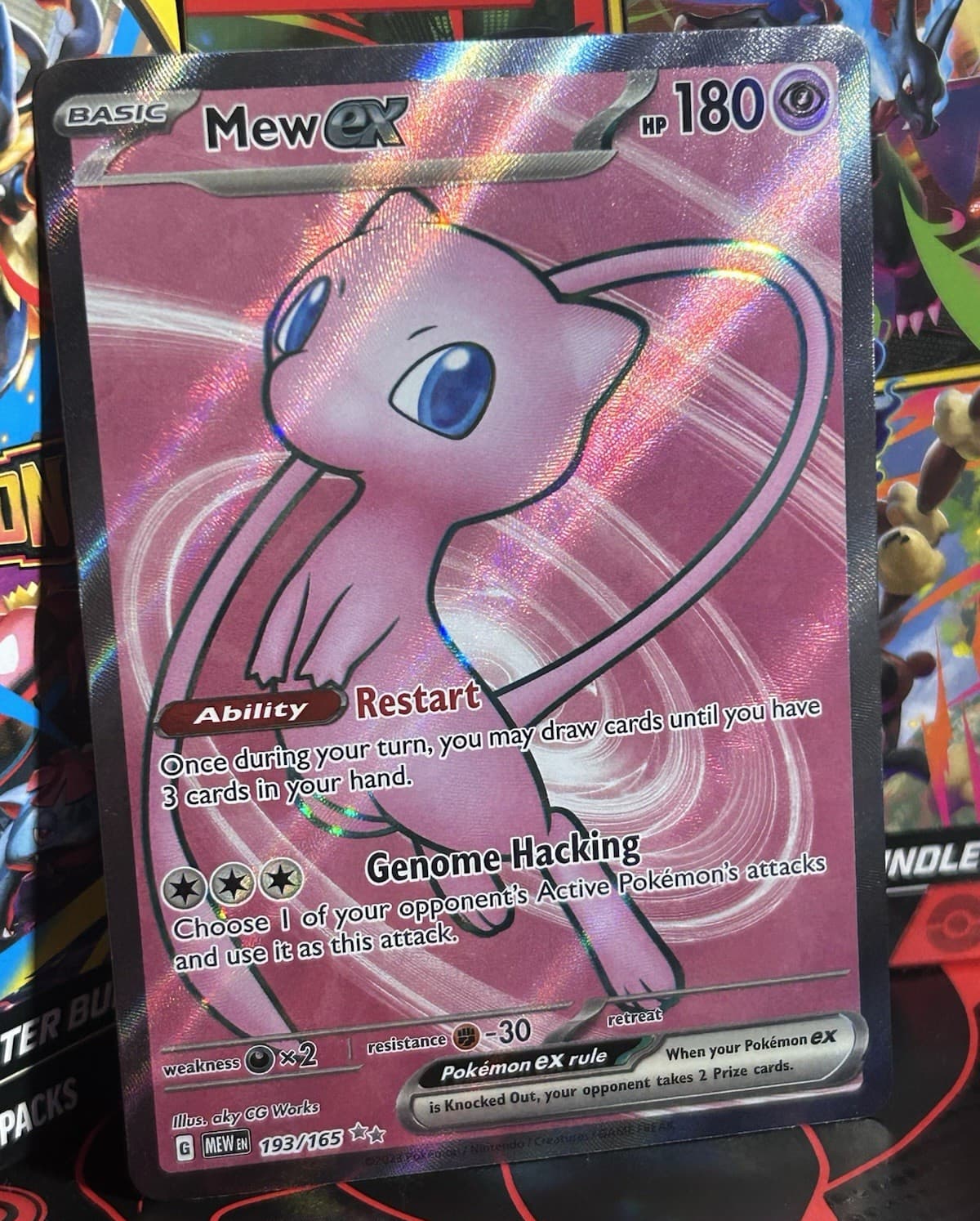 Mew ex 193/165 Sv: Scarlet & Violet 151 UR Holo Full Art 180HP