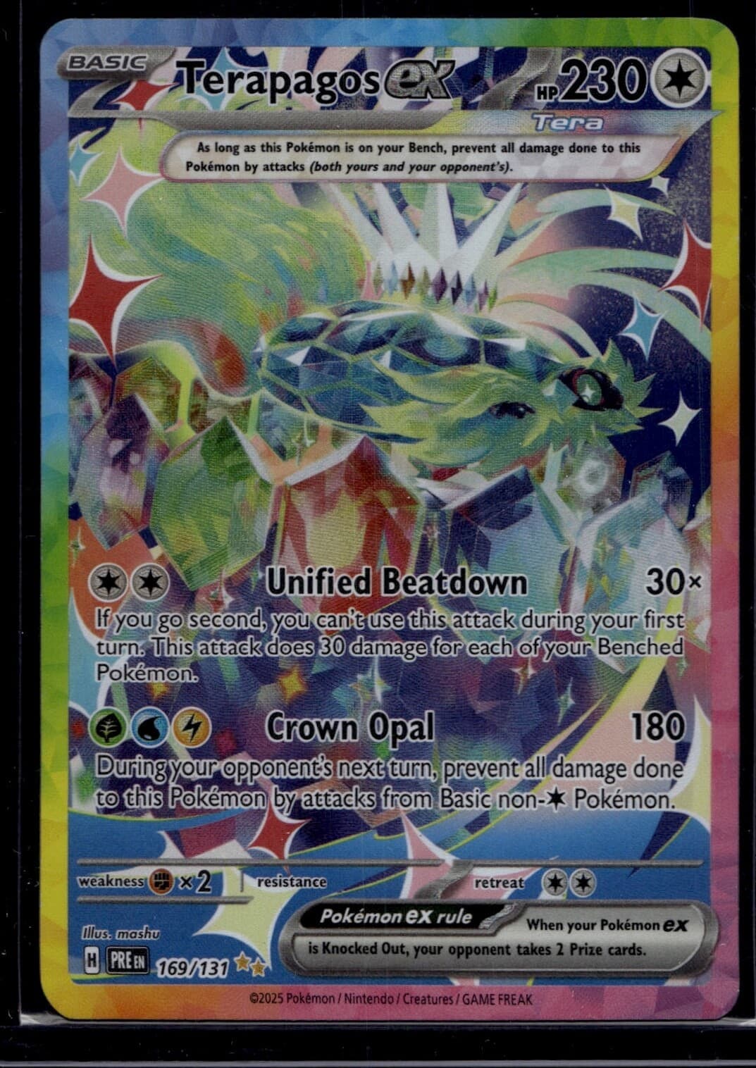 Pokemon TCG Terapagos ex 169/131 Prismatic Evolutions Special Illustration NM