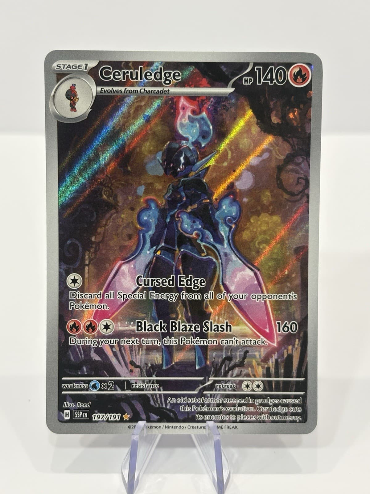 Pokemon TCG Ceruledge 197/191 SV08 Surging Sparks Illustration Rare Holo