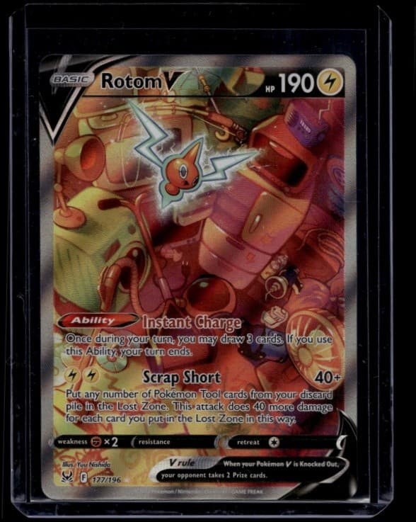 Pokemon TCG Rotom V 177/196 Lost Origin Alternate Art Rare NM