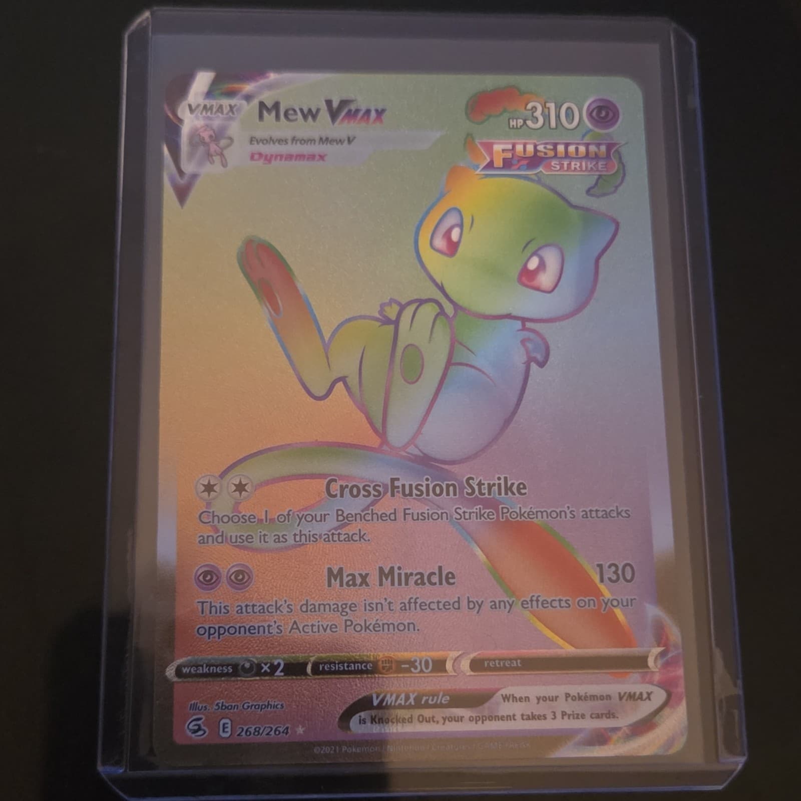 2021 Fusion Strike Mew VMAX Secret Rare 268/264