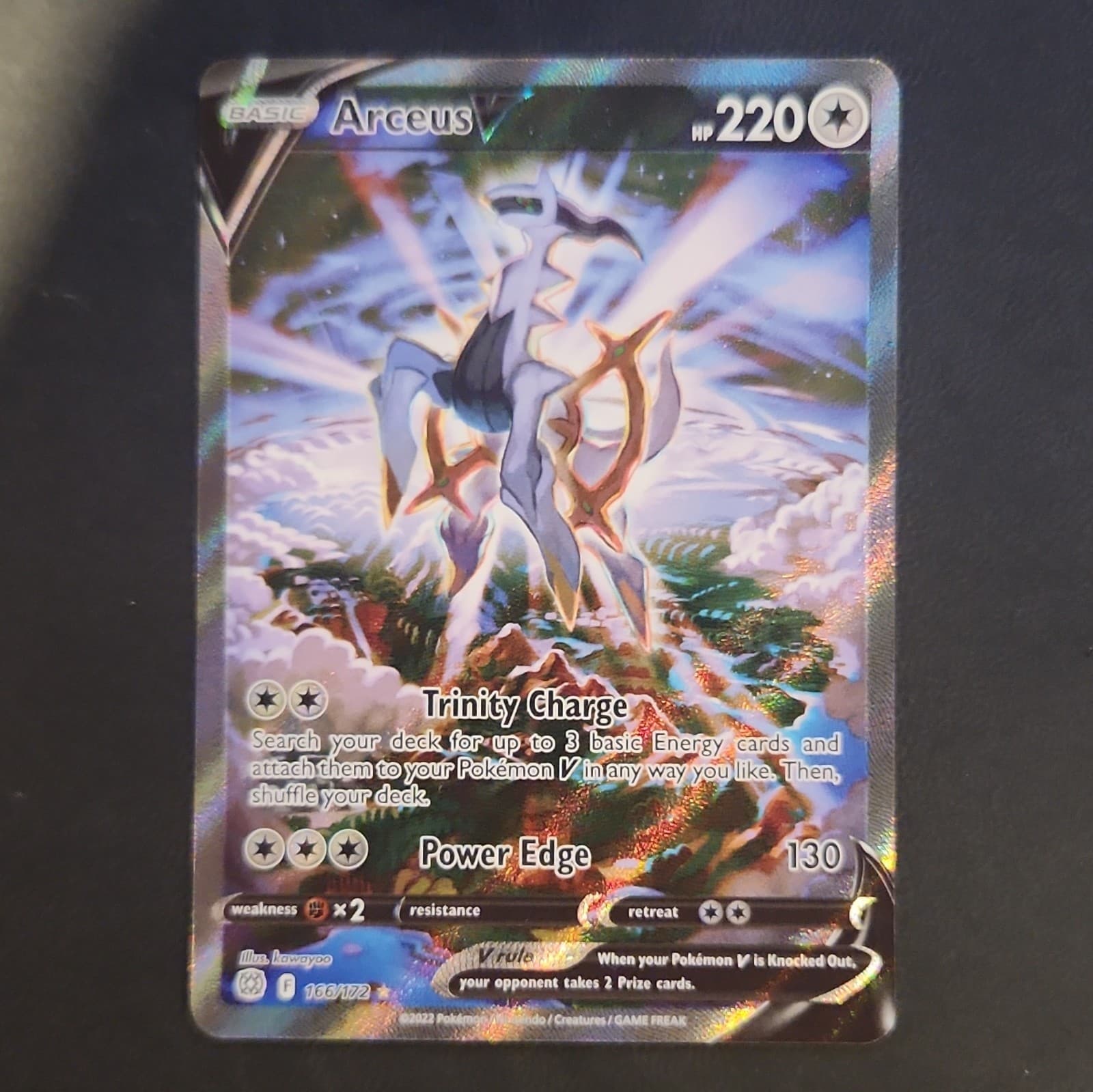 Arceus V (Alternate Full Art) 166/172 Swsh09: Brilliant Stars Ultra Rare Holo