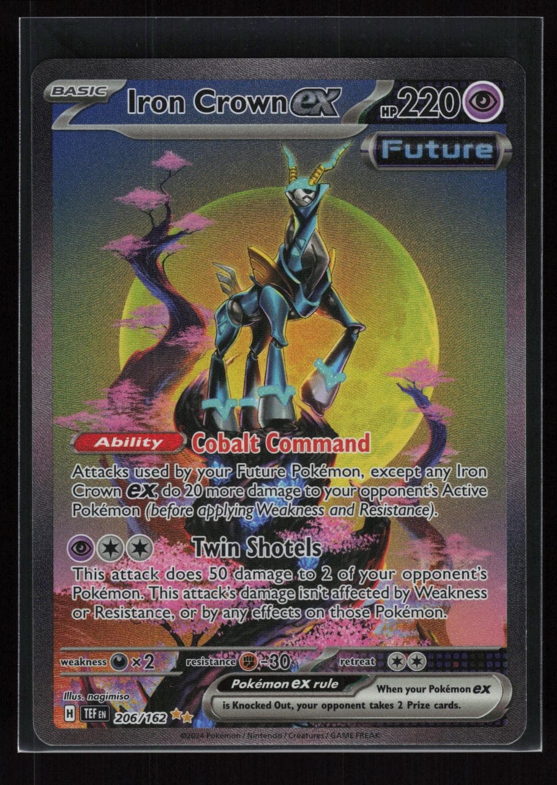 Iron Crown ex Special Illustration Rare Temporal Forces 206/162 Near Mint