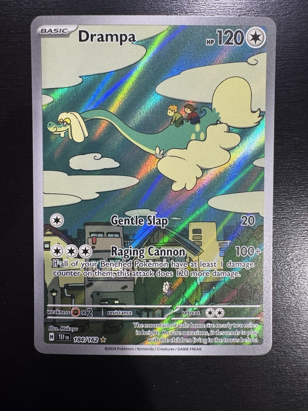 Pokemon Temporal Forces Drampa Holofoil IR Card 184/162 NM Condition