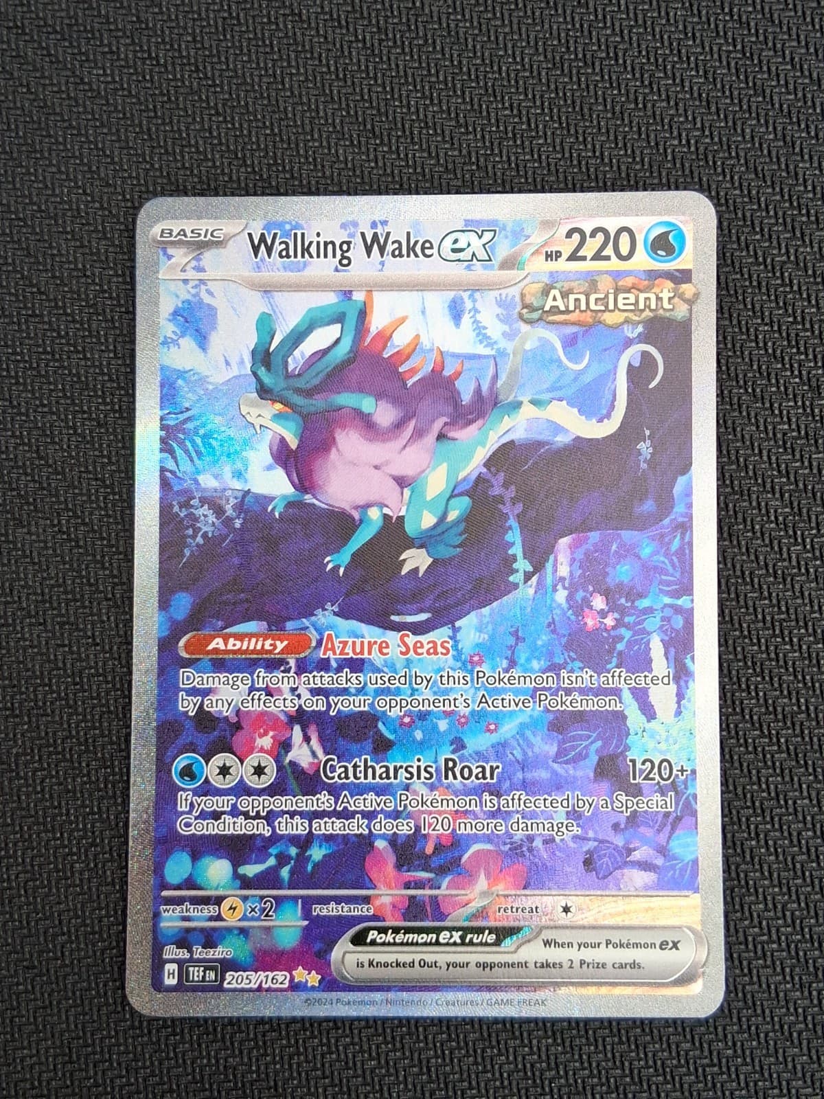 Walking Wake ex 205/162 Temporal Forces Pokemon Holo NEAR MINT NM