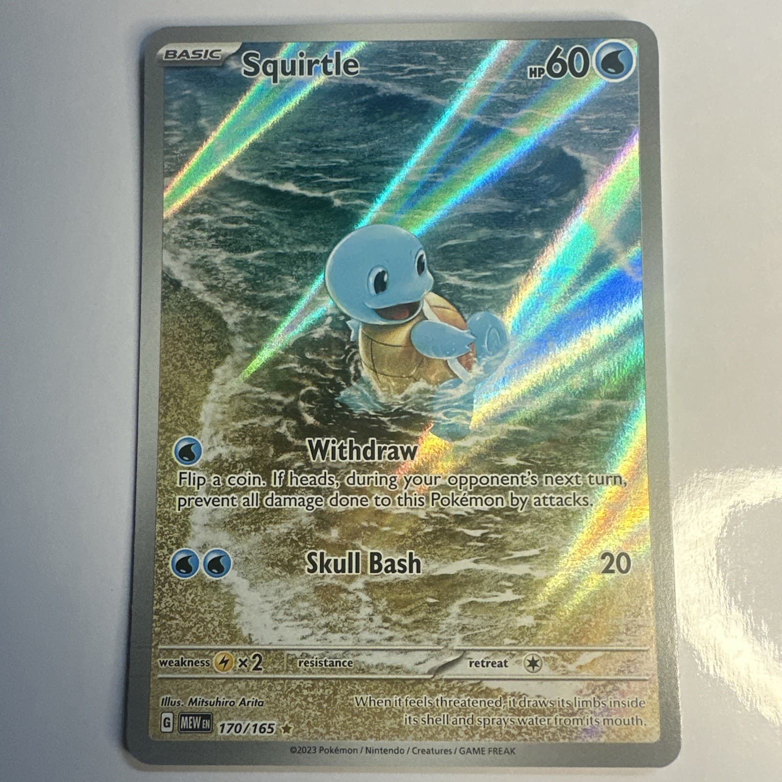 The Pokémon Company Squirtle 170/165 SV 151 Illustration Rare Holo English 2023