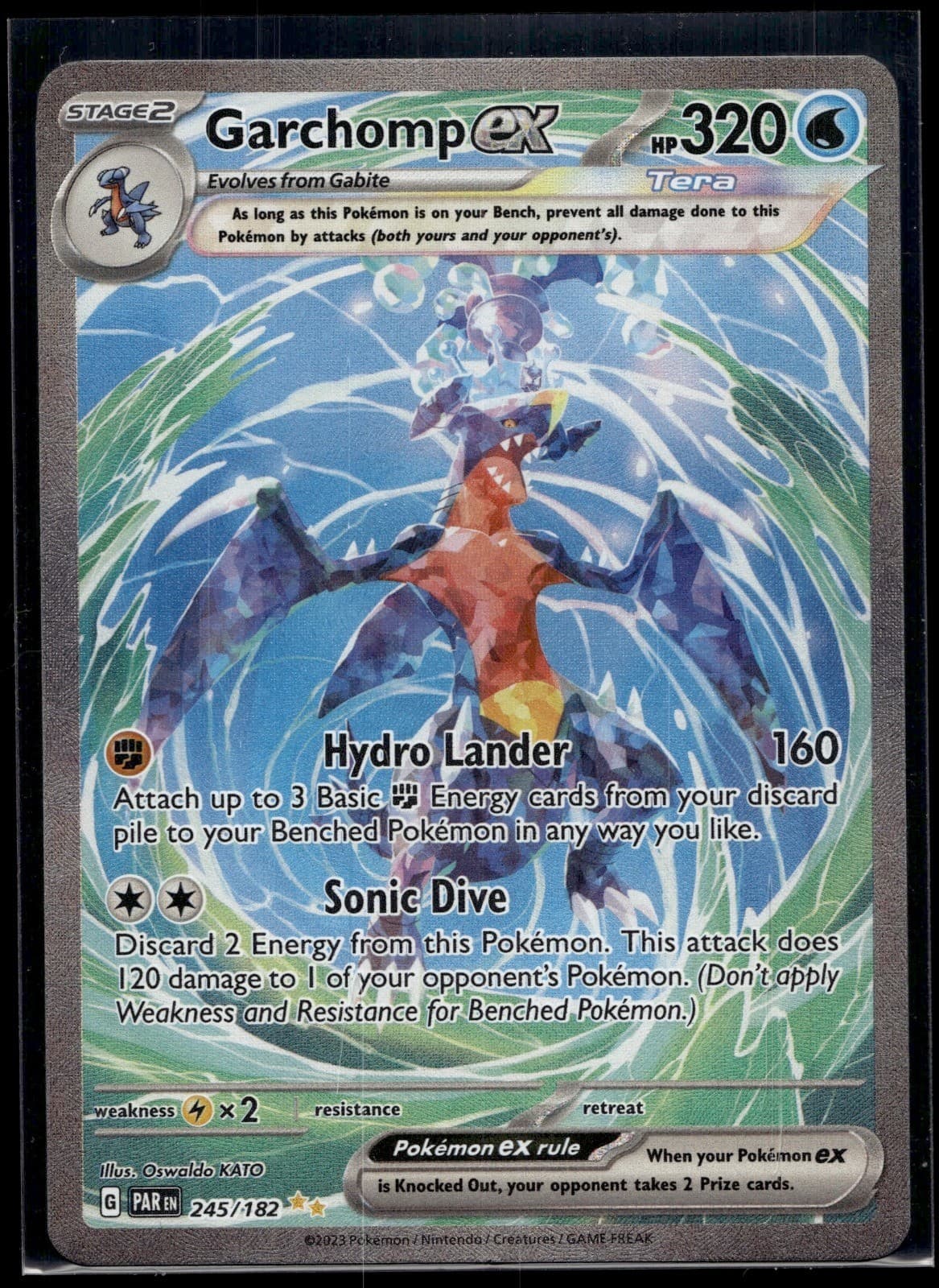 Garchomp ex Holo Special Illustration Rare SV04: Paradox Rift 245/182 NM
