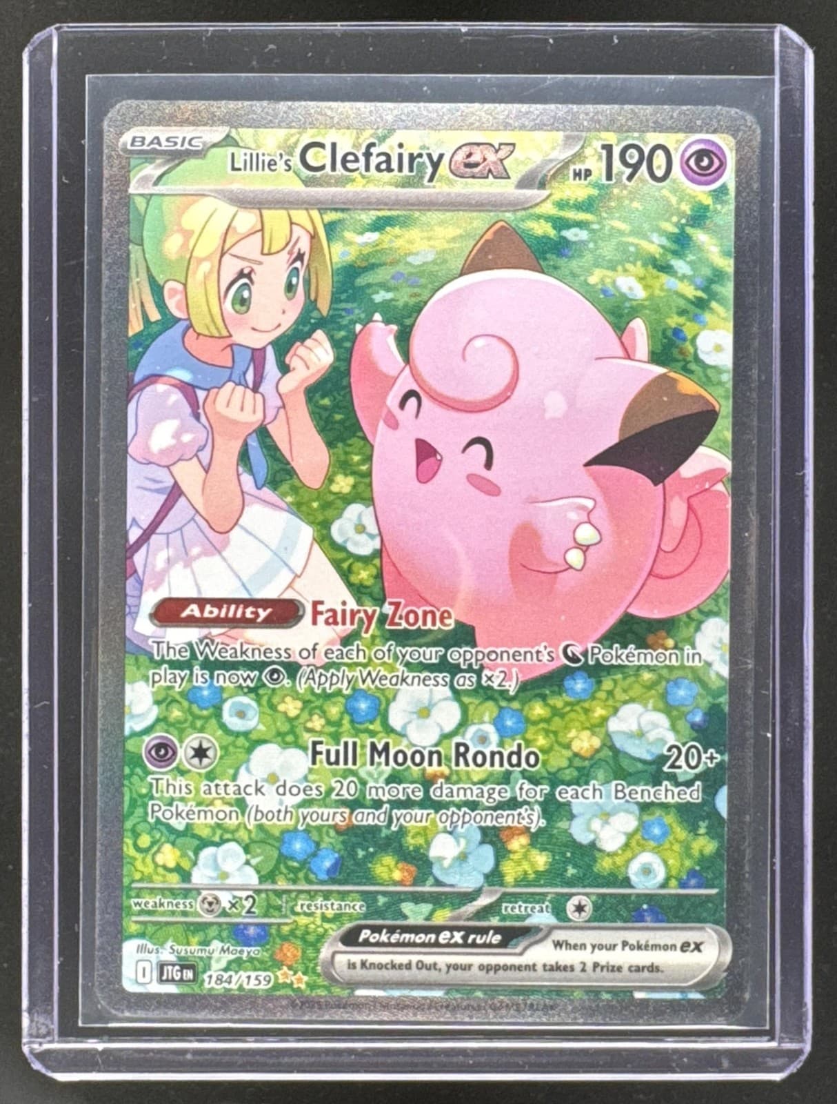 2025 Pokemon Journey Together Lillie's Clefairy ex 184/159 - DAL