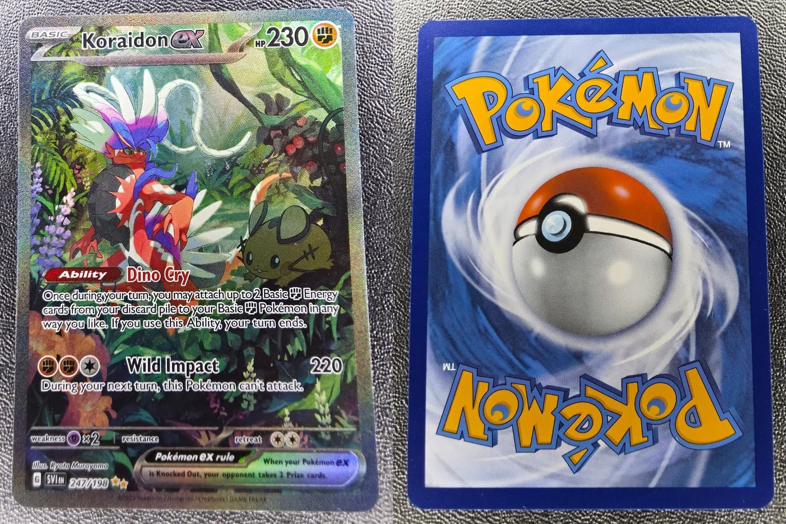 KORAIDON EX 247/198 SPECIAL ILLUSTRATION RARE SCARLET & VIOLET POKEMON HOLO NM