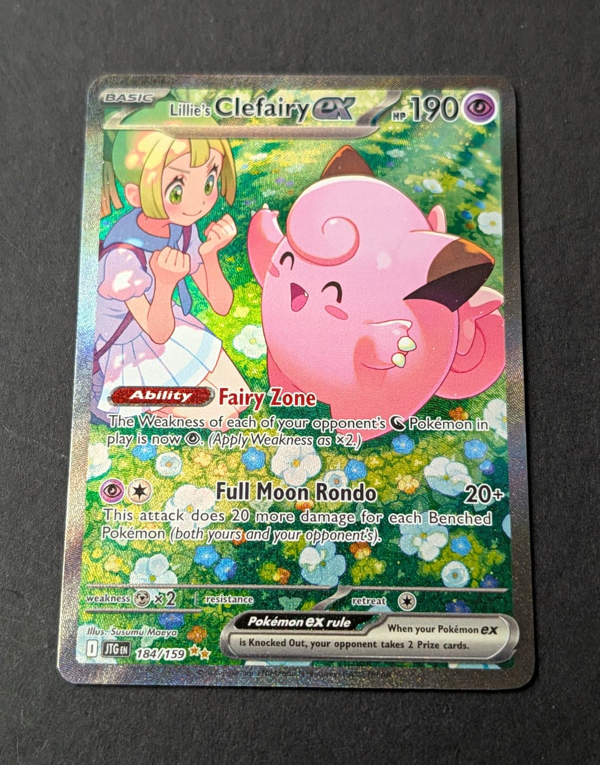 Lillie's Clefairy ex 184/159 - SV09 Journey Together Full Art Holo SIR